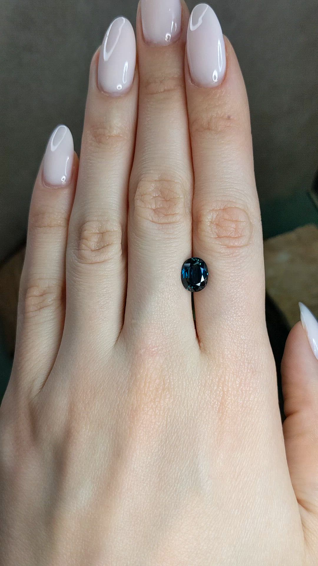 2.49 Ct. Greenish Blue Sapphire from Madagascar Size Video