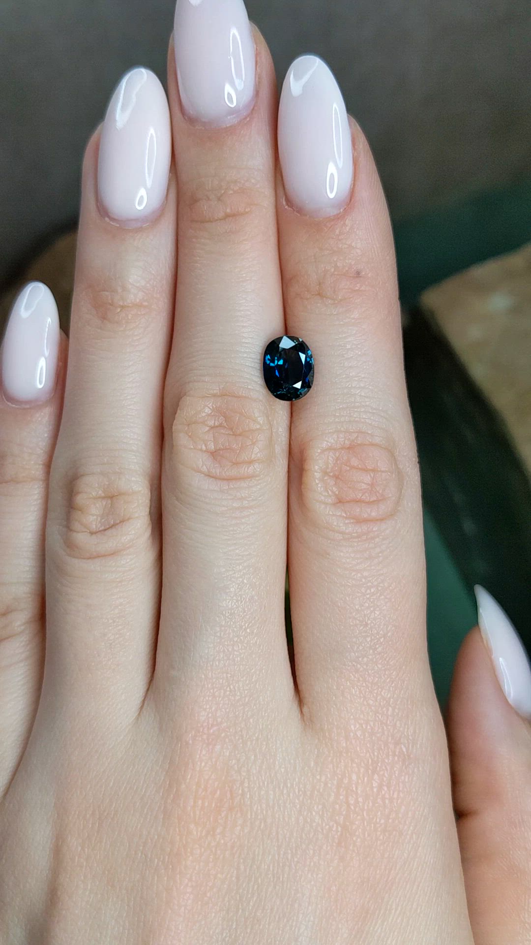 2.49 Ct. Greenish Blue Sapphire from Madagascar Size Video