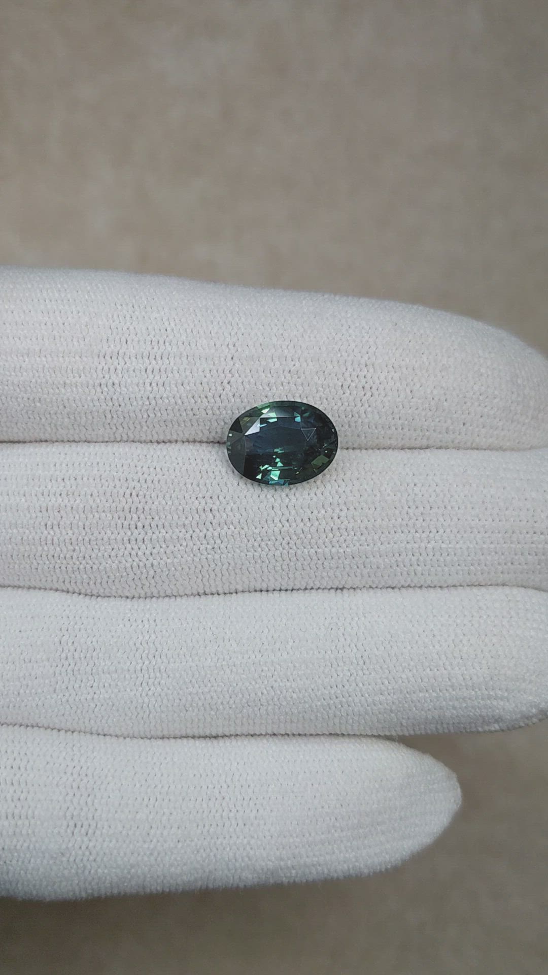 5.01 Ct. Bluish Green Sapphire from Madagascar Size Video