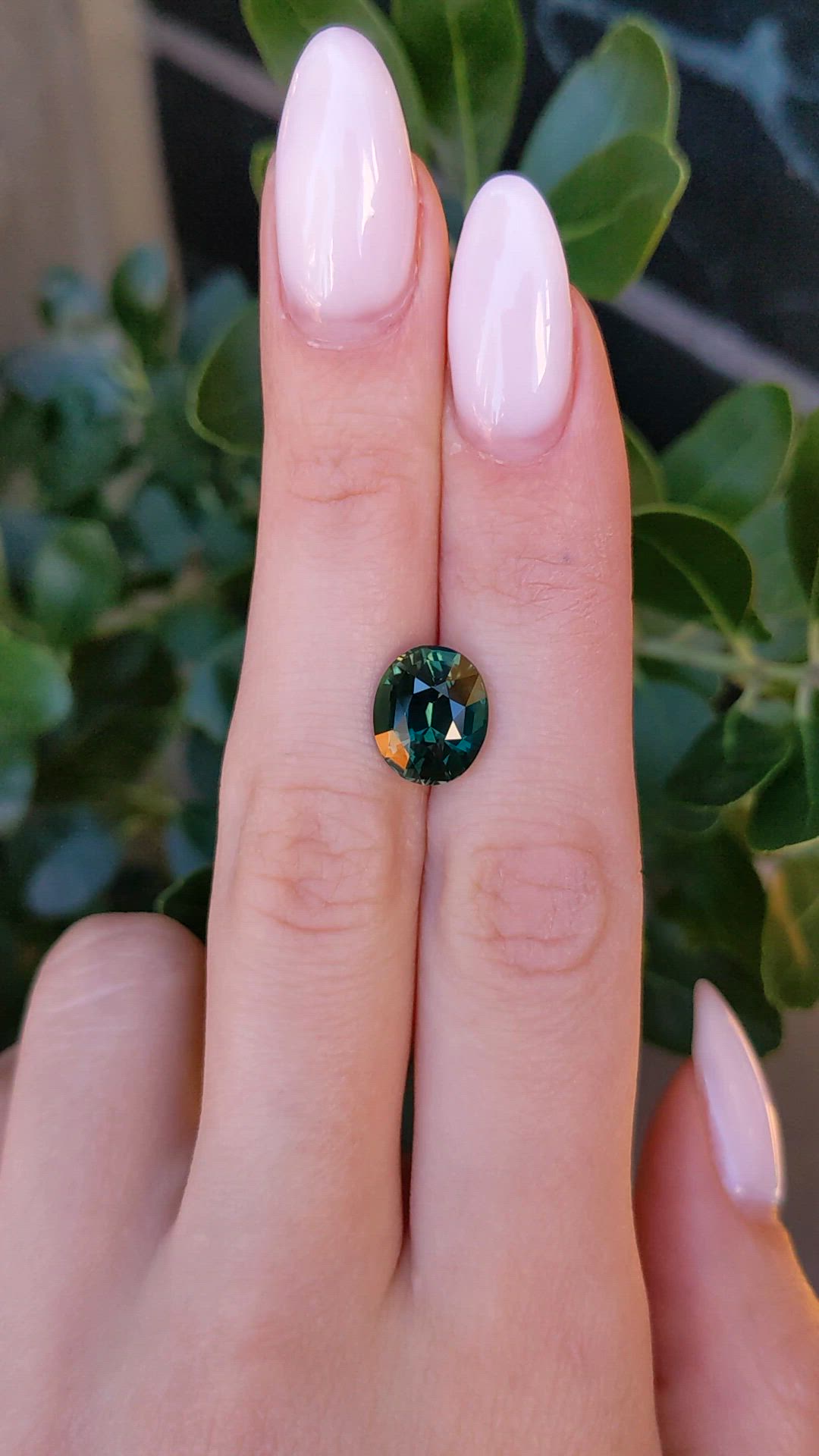 6.01 Ct. Bluish Green Sapphire from Madagascar Size Video