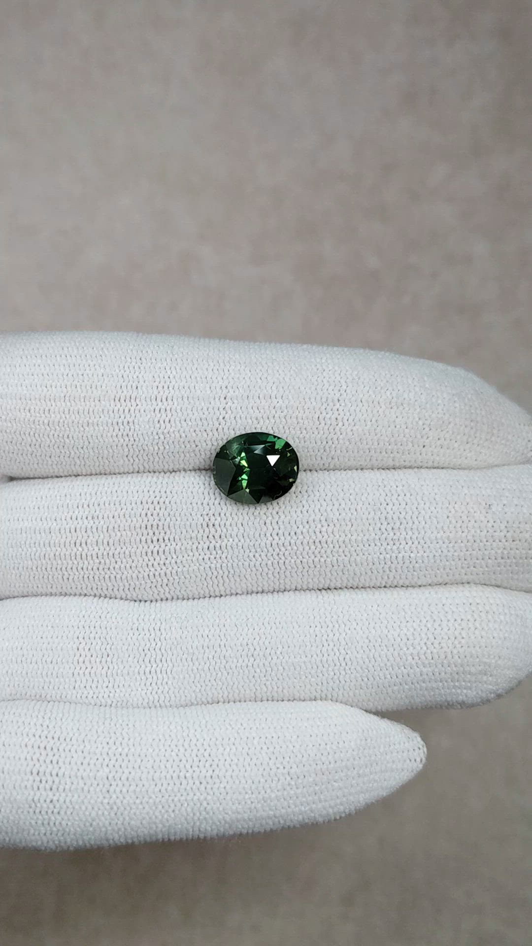 6.01 Ct. Bluish Green Sapphire from Madagascar Size Video