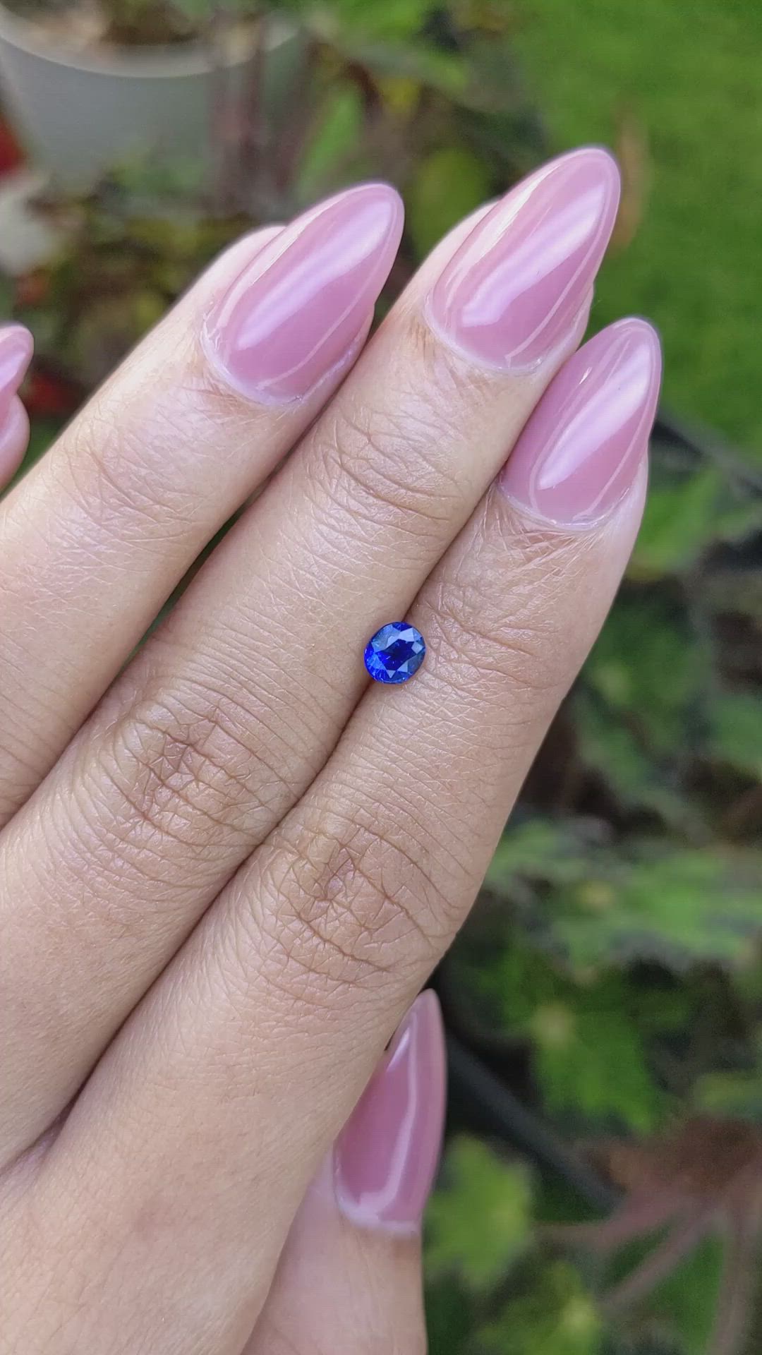 0.50 Ct. Blue Sapphire from Ceylon (Sri Lanka) Size Video