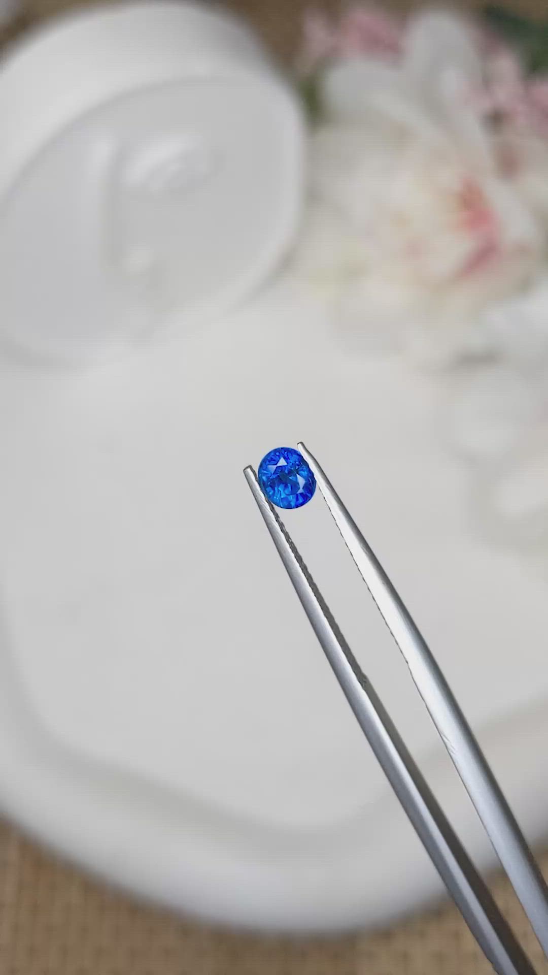 0.50 Ct. Blue Sapphire from Ceylon (Sri Lanka) Size Video