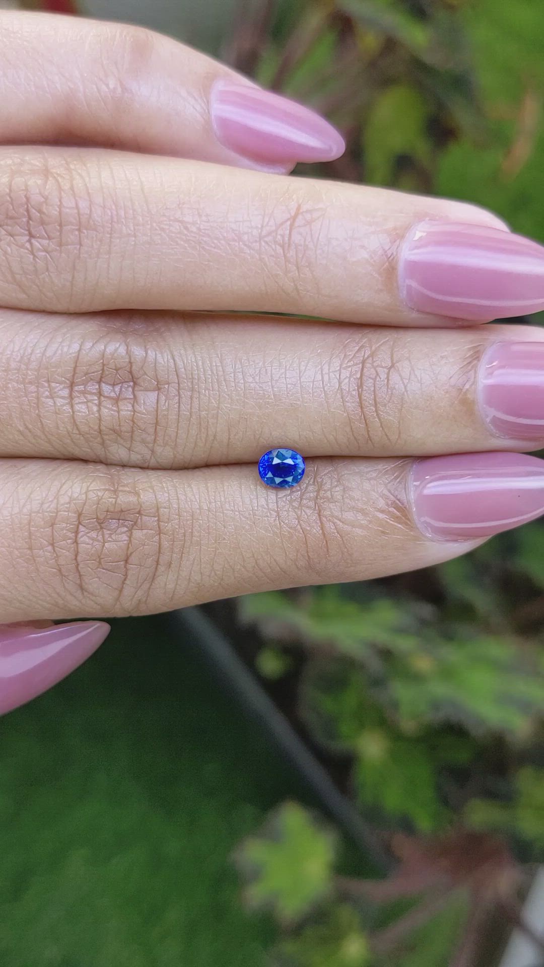 0.50 Ct. Blue Sapphire from Ceylon (Sri Lanka) Size Video
