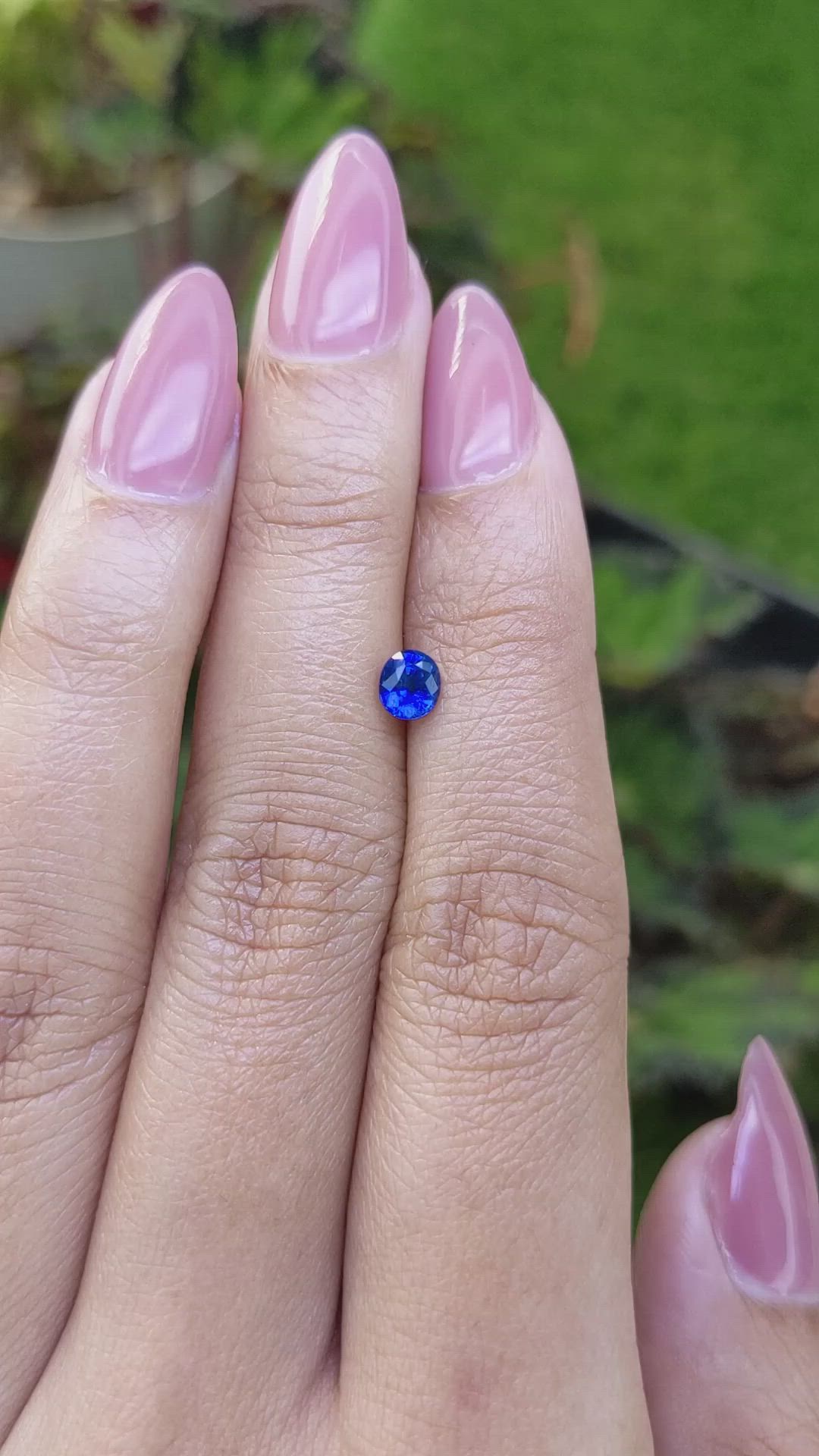 0.50 Ct. Blue Sapphire from Ceylon (Sri Lanka) Size Video