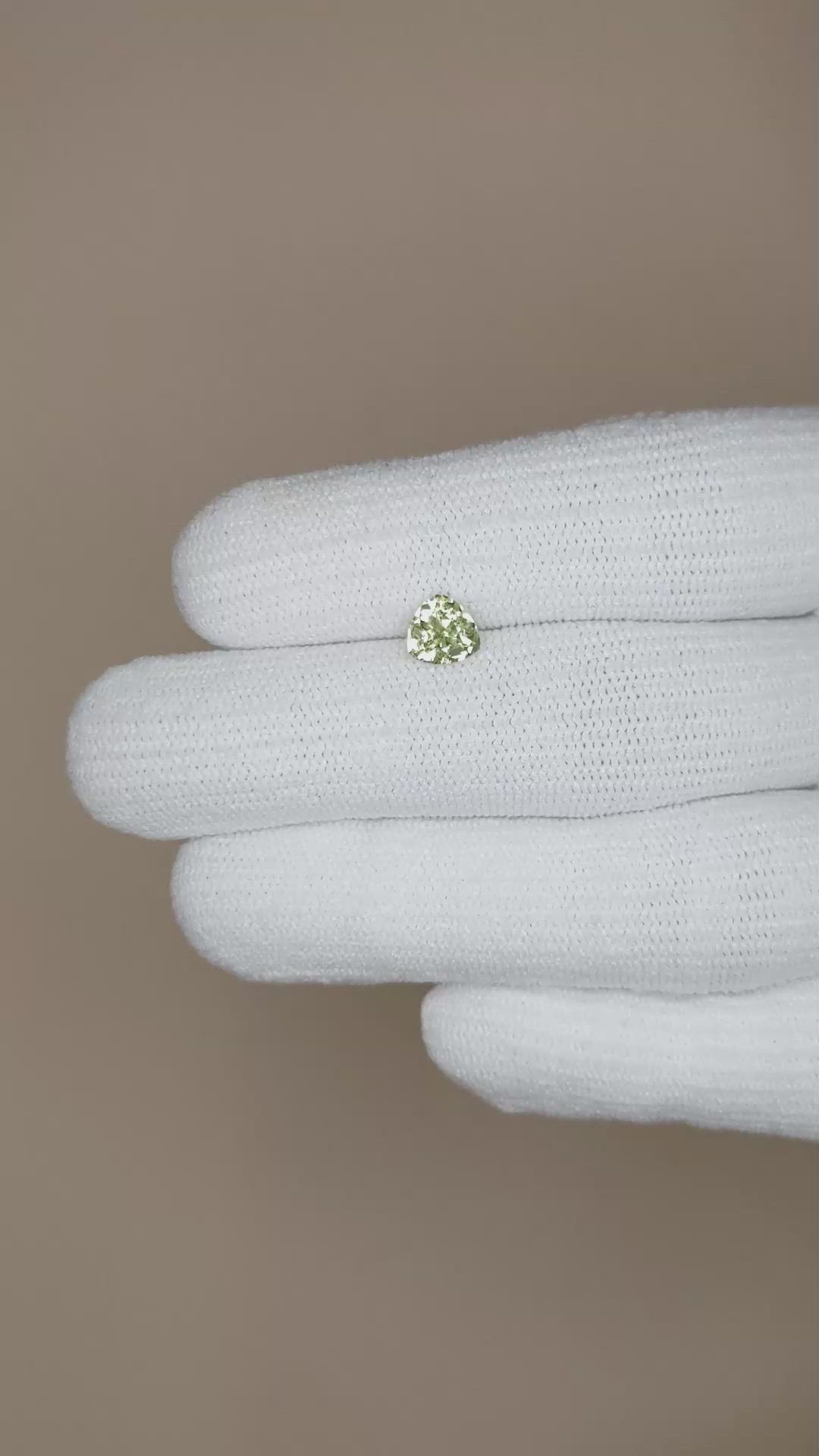 0.93 Ct. Green Sapphire from Montana Size Video