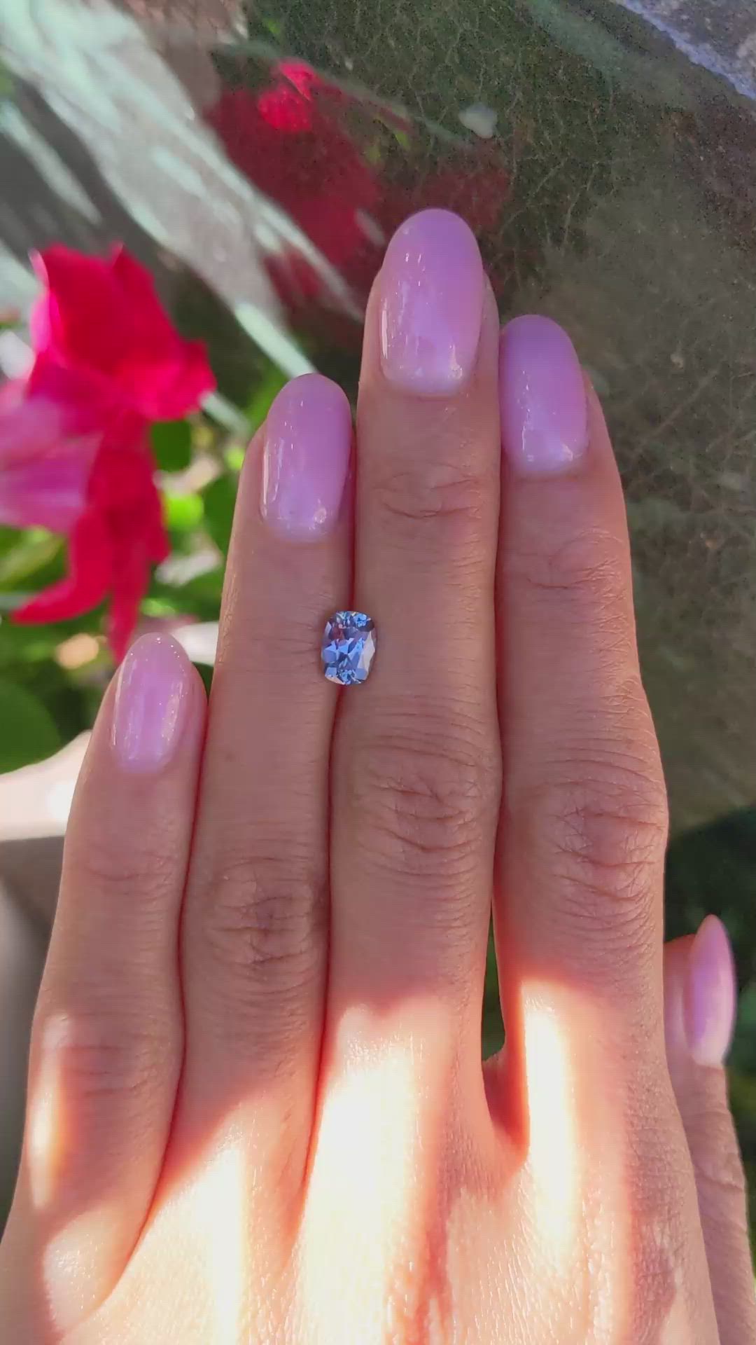 1.03 Ct. Bluish Grey Sapphire from Montana Size Video