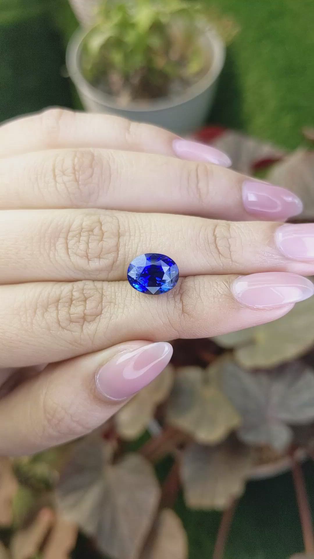 5.21 Ct. Blue Sapphire from Ceylon (Sri Lanka) Size Video