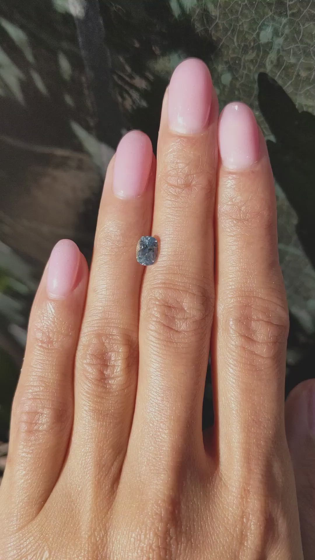 1.05 Ct. Greenish Blue Sapphire from Montana Size Video