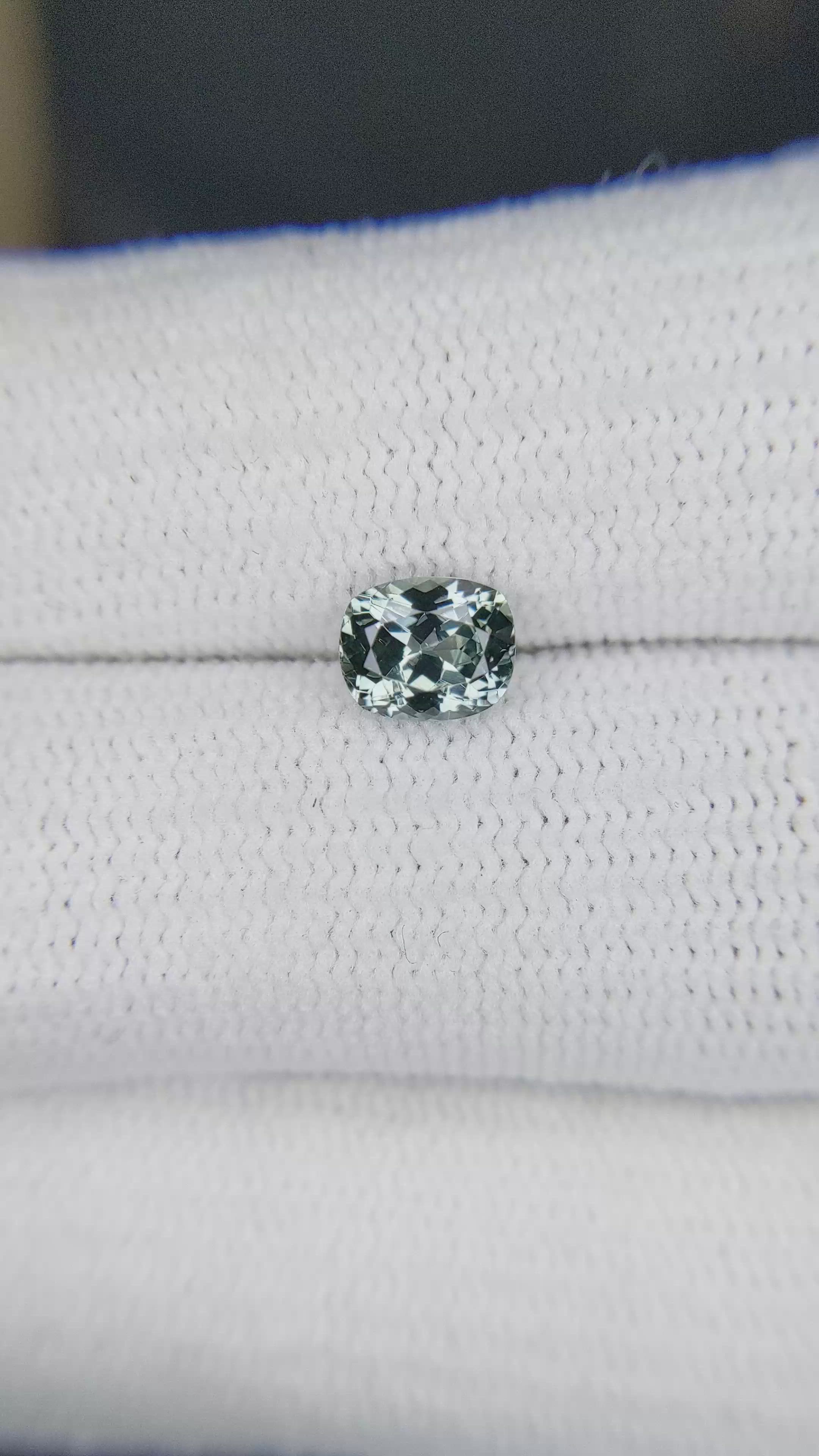 1.05 Ct. Bluish Green Sapphire from Montana Size Video