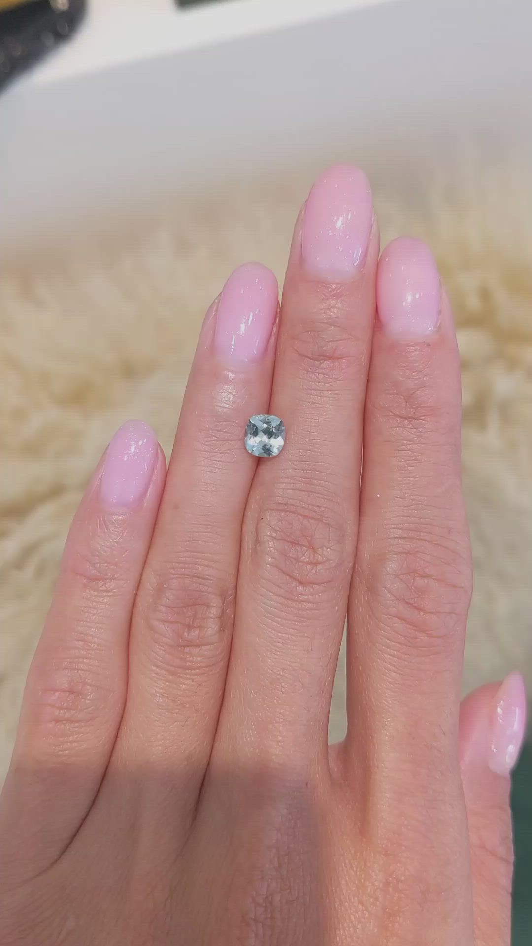 1.05 Ct. Green Sapphire from Montana Size Video