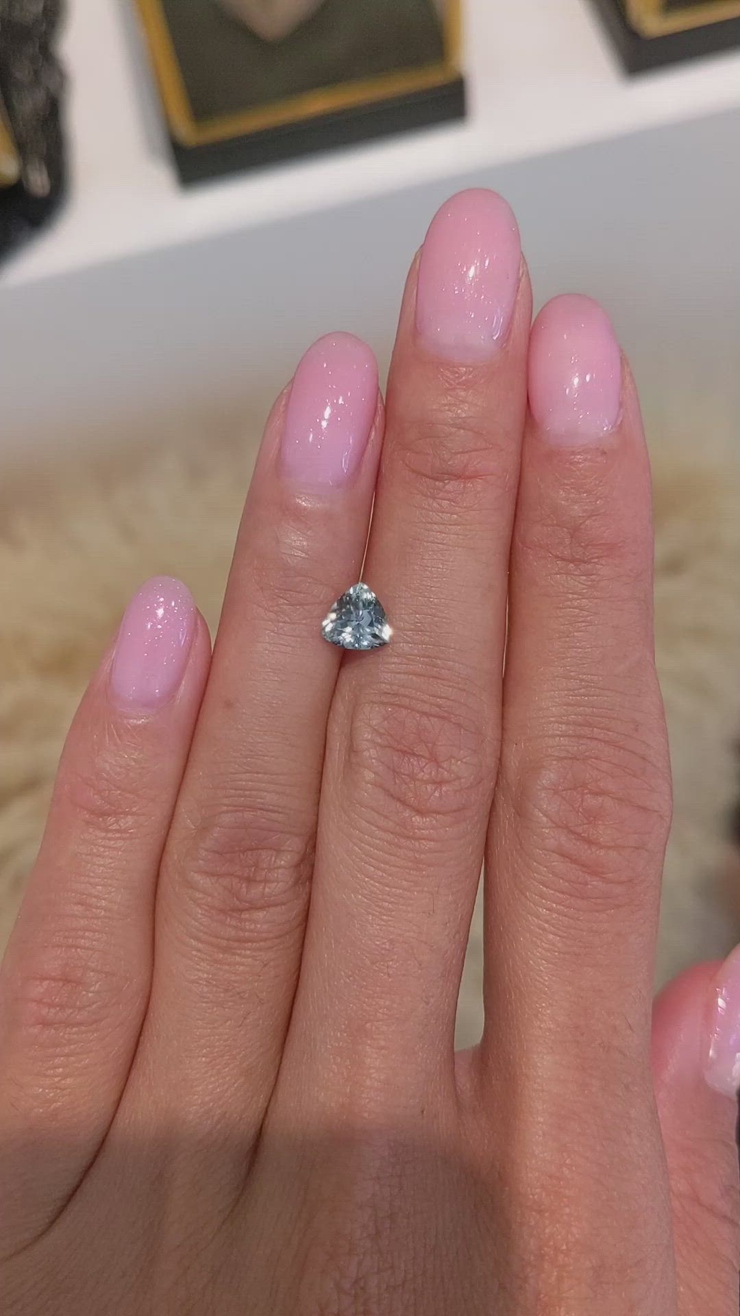 1.07 Ct. Green Sapphire from Ceylon (Sri Lanka) Size Video
