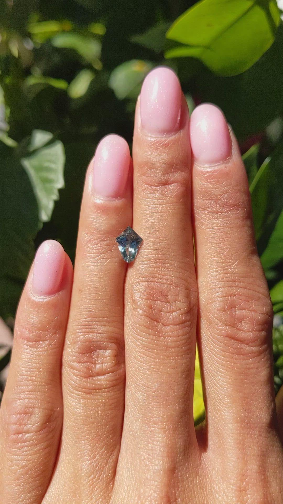 1.09 Ct. Bluish Green Sapphire from Montana Size Video