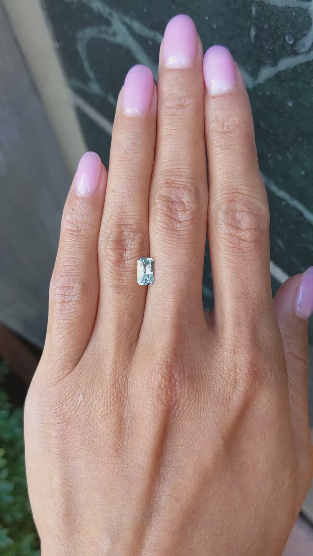 1.11 Ct. Green Sapphire from Montana Size Video