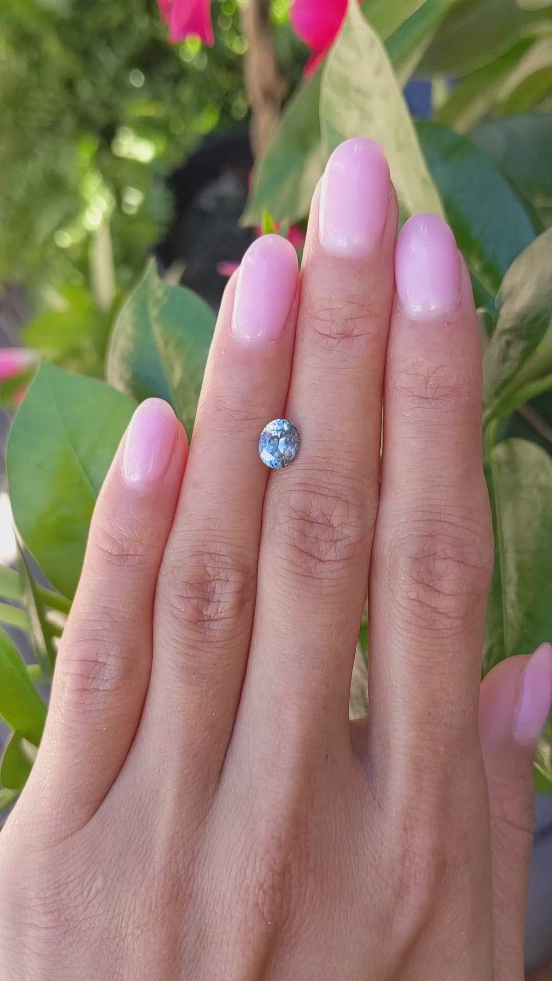 1.16 Ct. Greenish Blue Sapphire from Montana Size Video