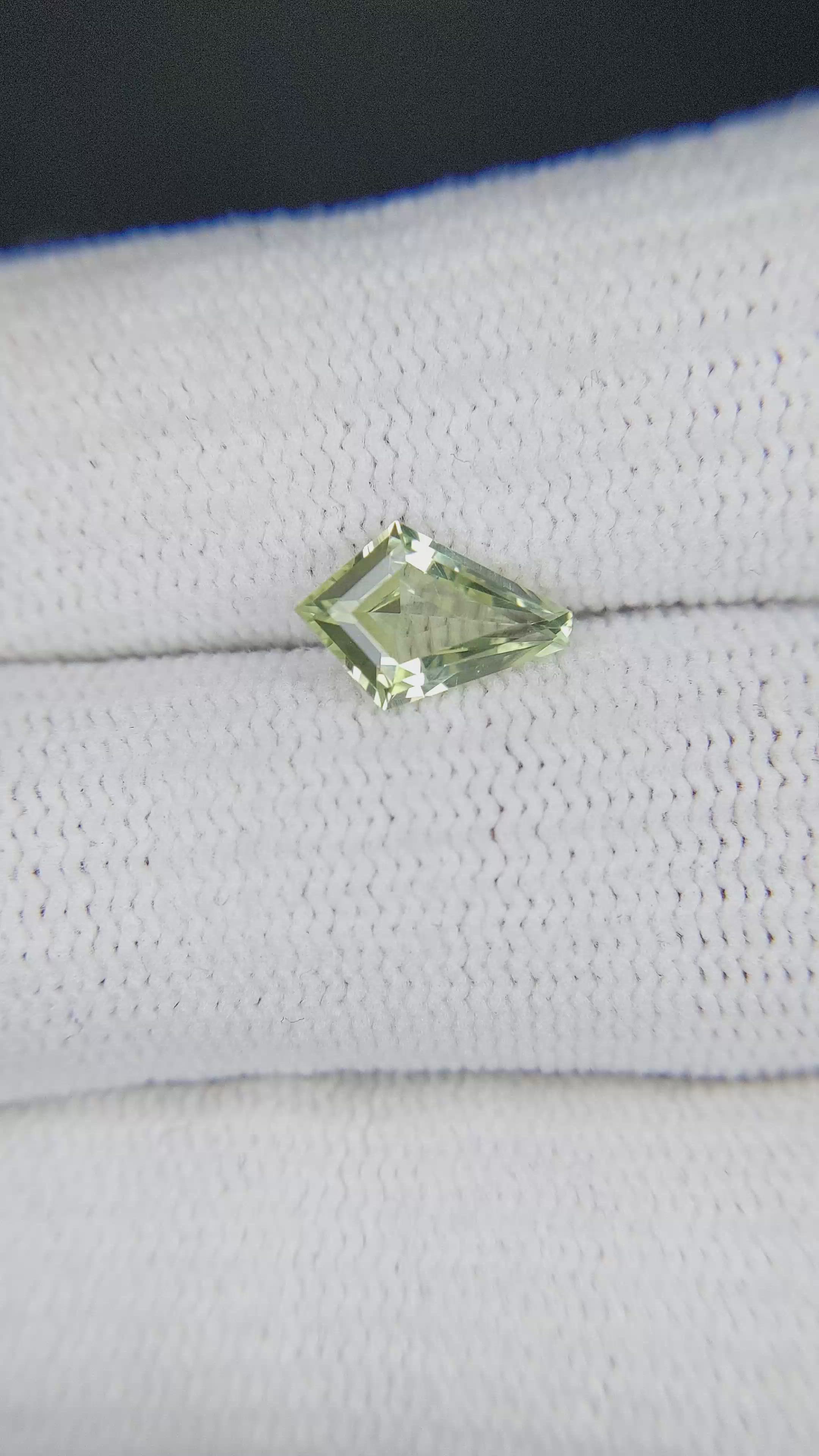 1.23 Ct. Green Sapphire from Montana Size Video