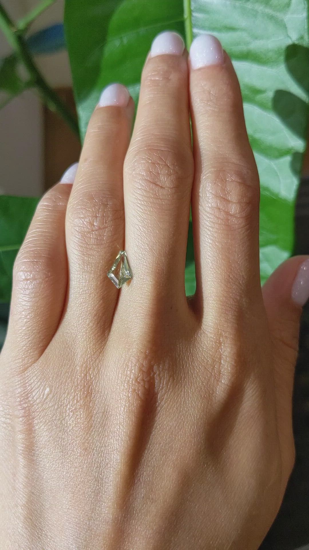 1.23 Ct. Green Sapphire from Montana Size Video