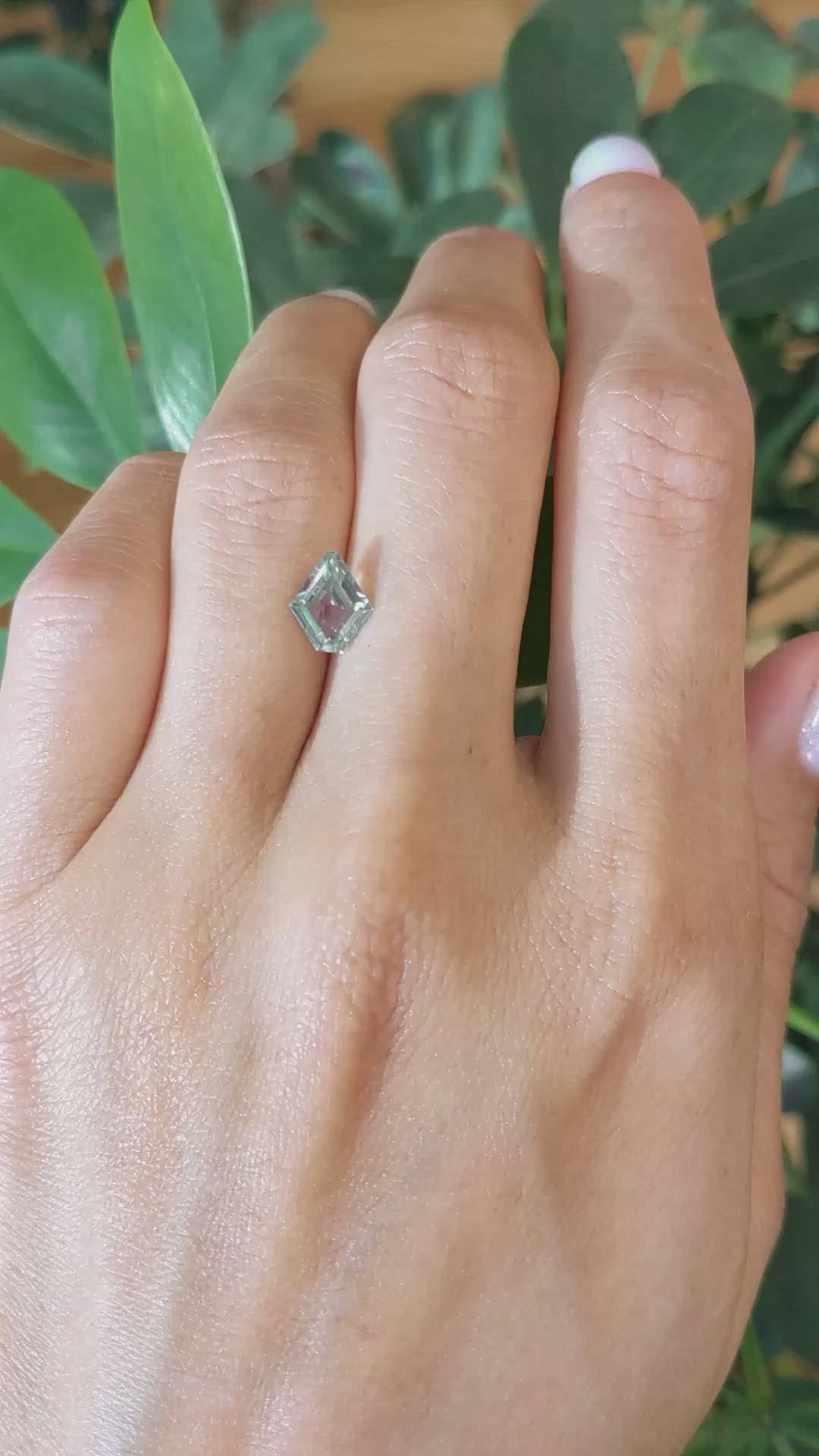 1.24 Ct. Green Sapphire from Montana Size Video