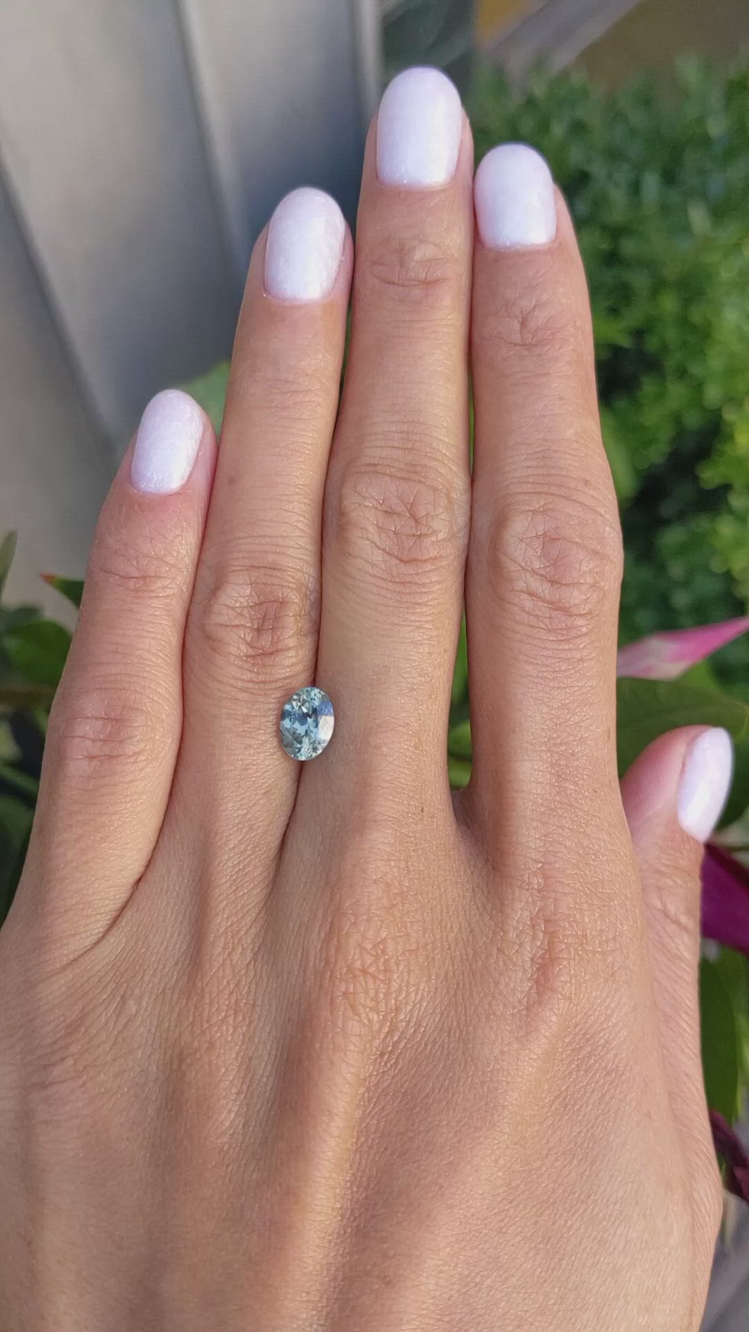 1.63 Ct. Bluish Green Sapphire from Montana Size Video