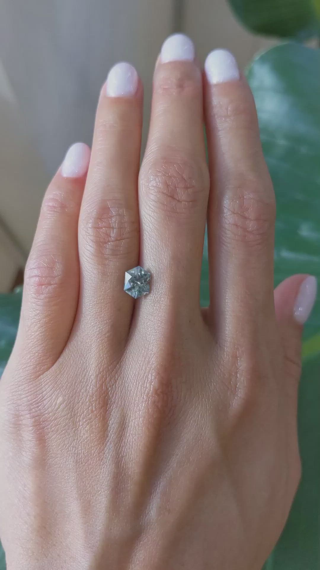 1.63 Ct. Bluish Green Sapphire from Montana Size Video