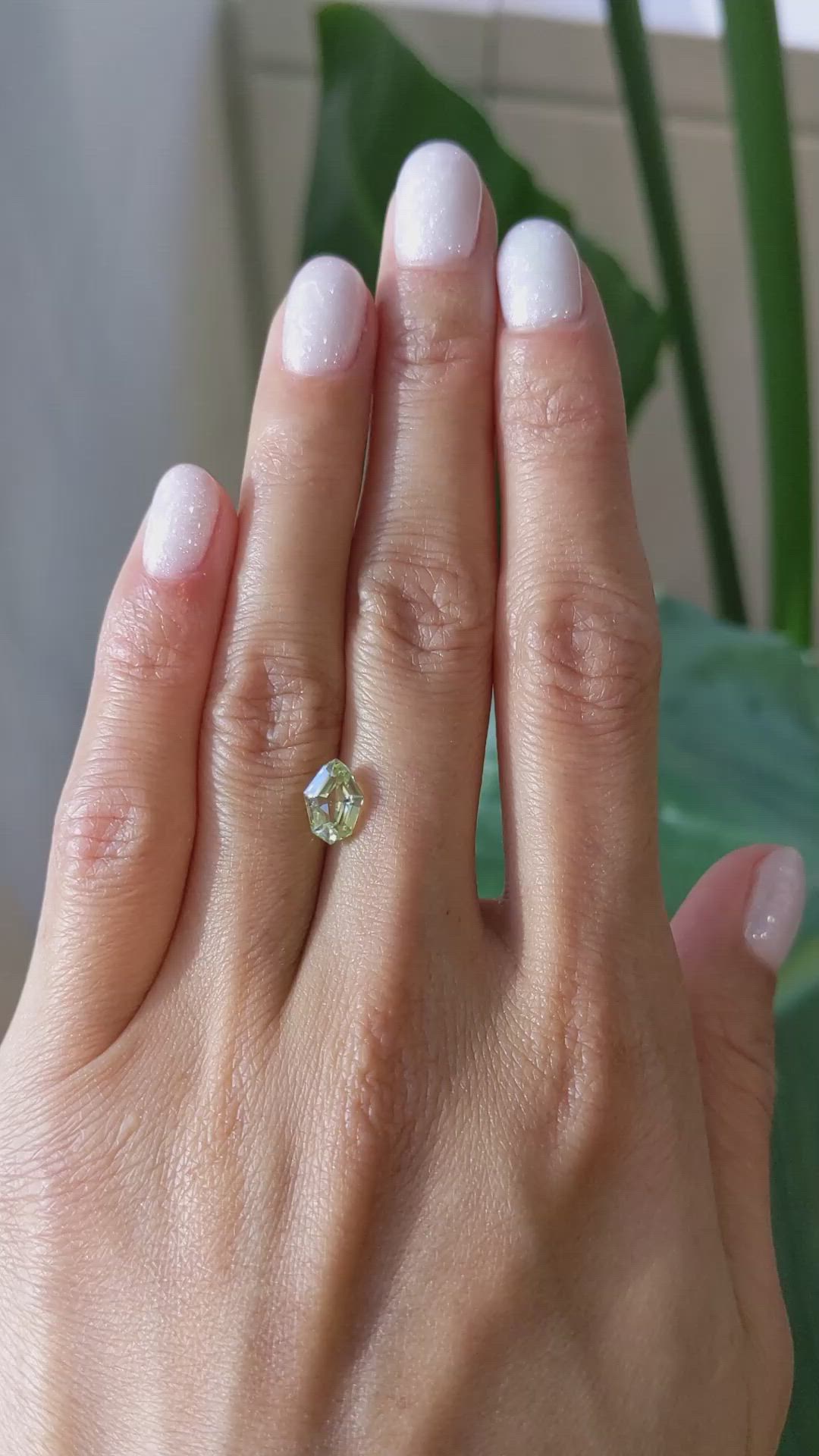 1.66 Ct. Green Sapphire from Montana Size Video