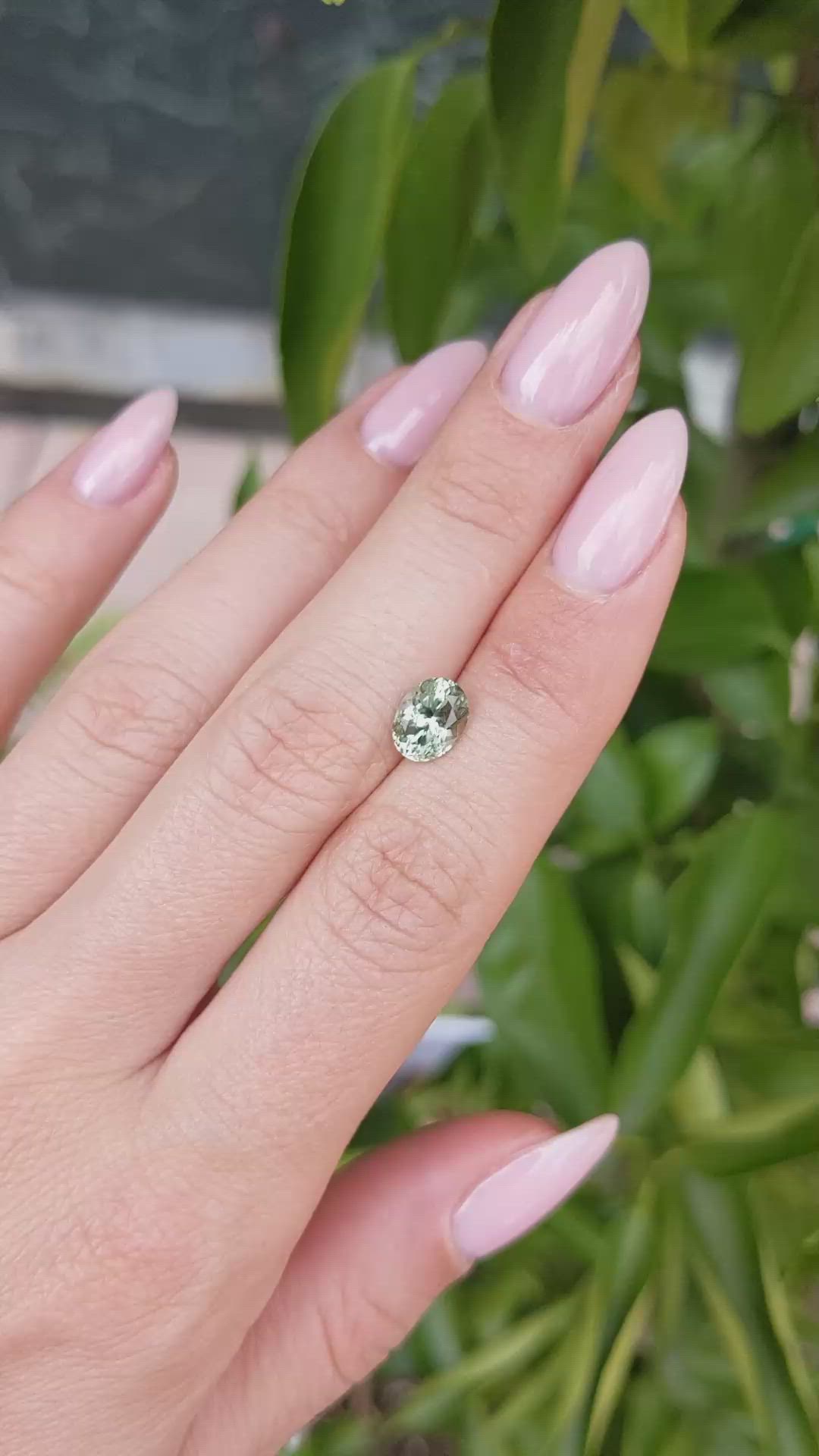 1.74 Ct. Green Sapphire from Montana Size Video