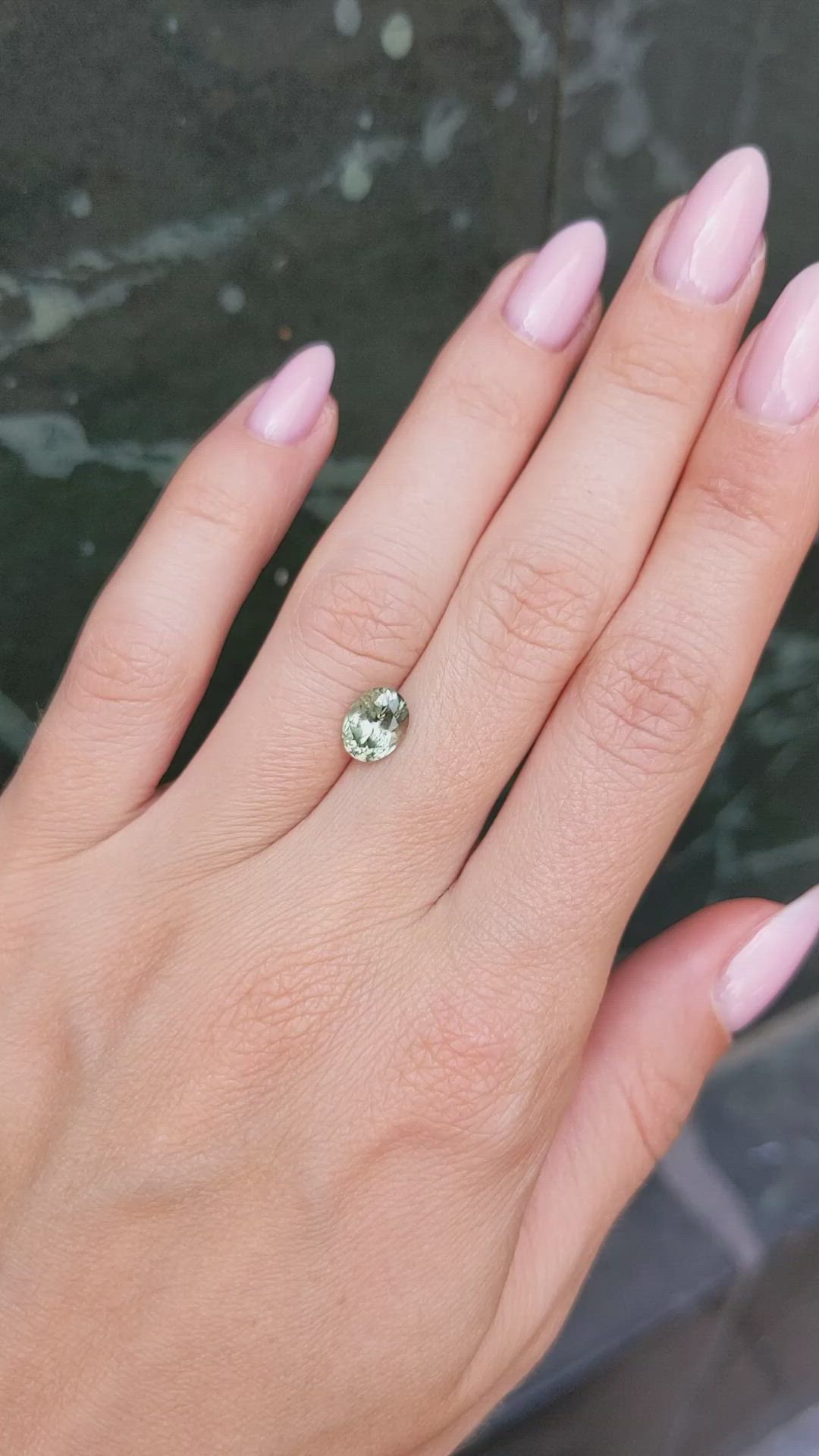 1.74 Ct. Green Sapphire from Montana Size Video