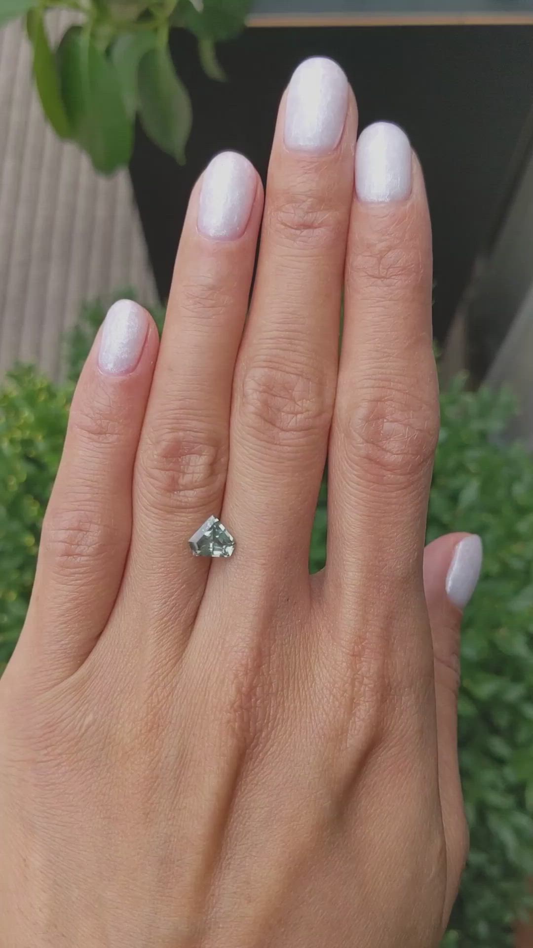 1.26 Ct. Green Sapphire from Montana Size Video