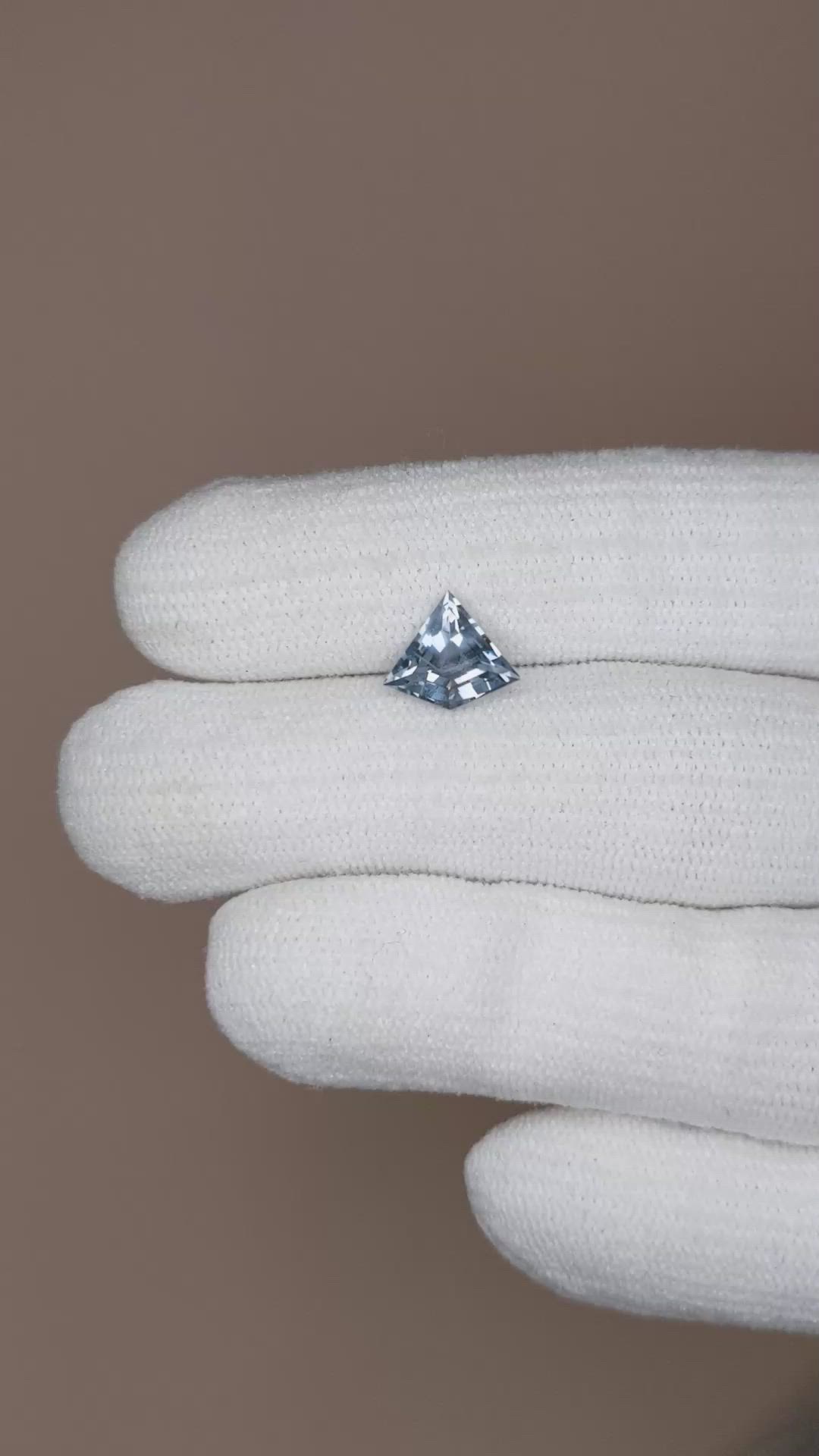 1.79 Ct. Greyish Blue Sapphire from Montana Size Video