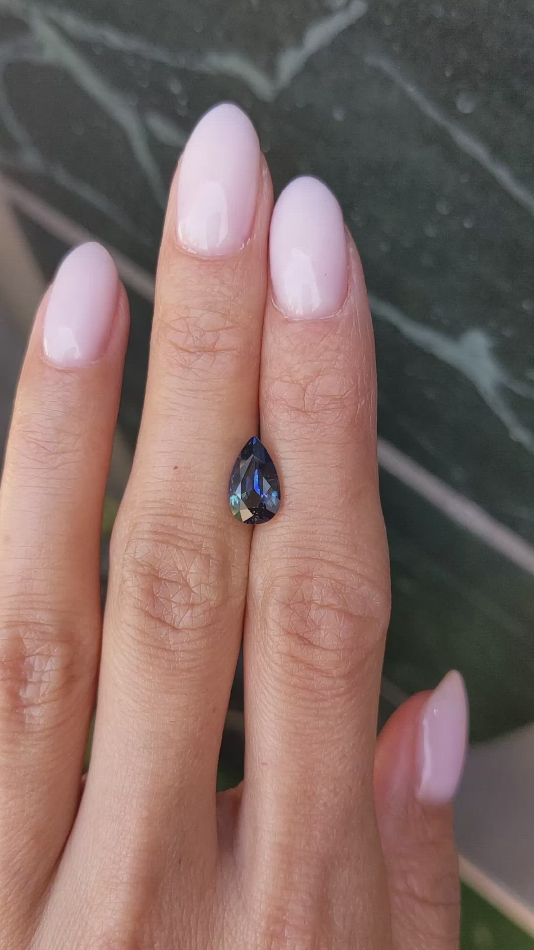 2.10 Ct. Blue Sapphire from Ceylon (Sri Lanka) Size Video