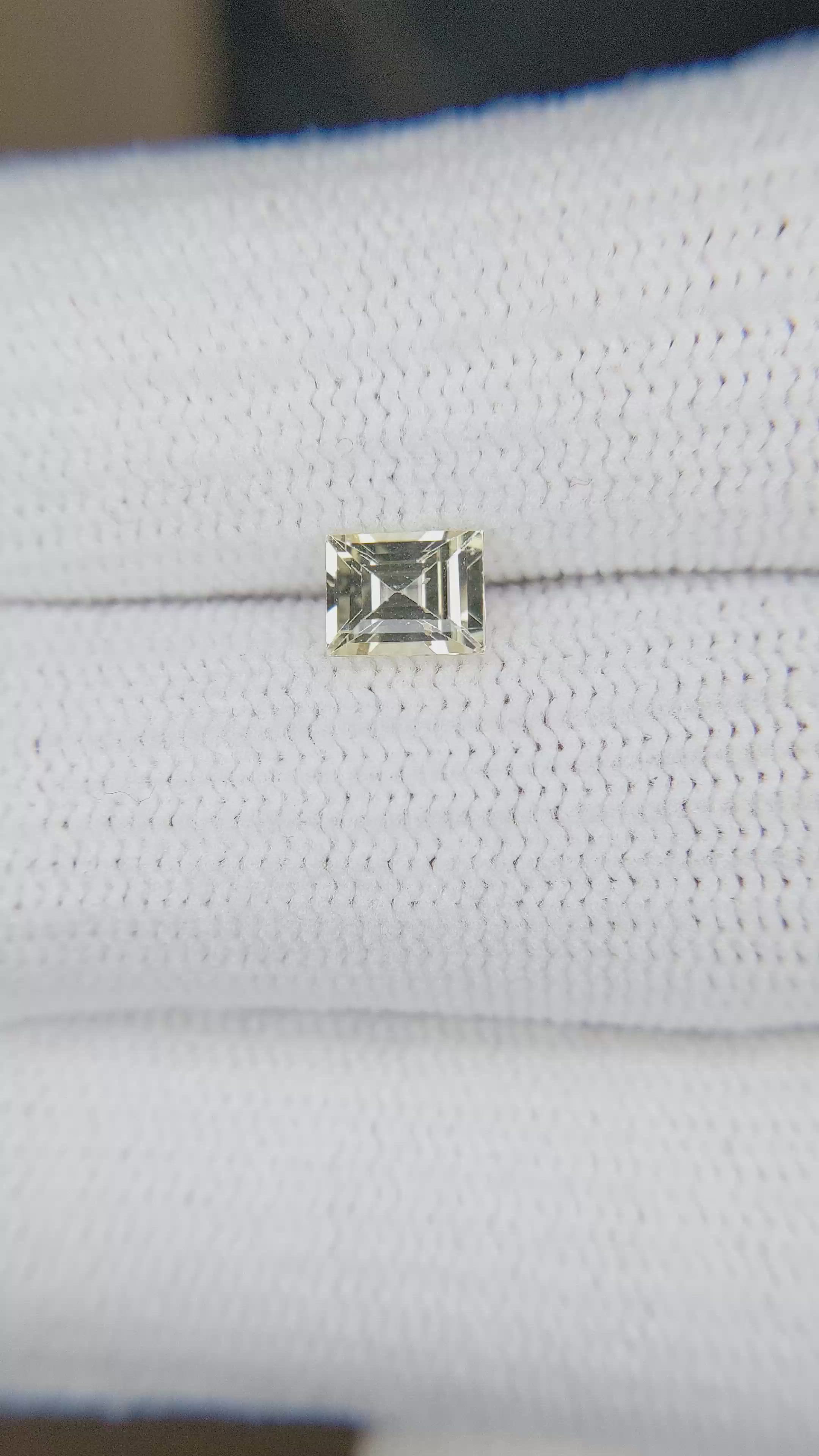 0.76 Ct. Yellow Sapphire from Ceylon (Sri Lanka) Size Video