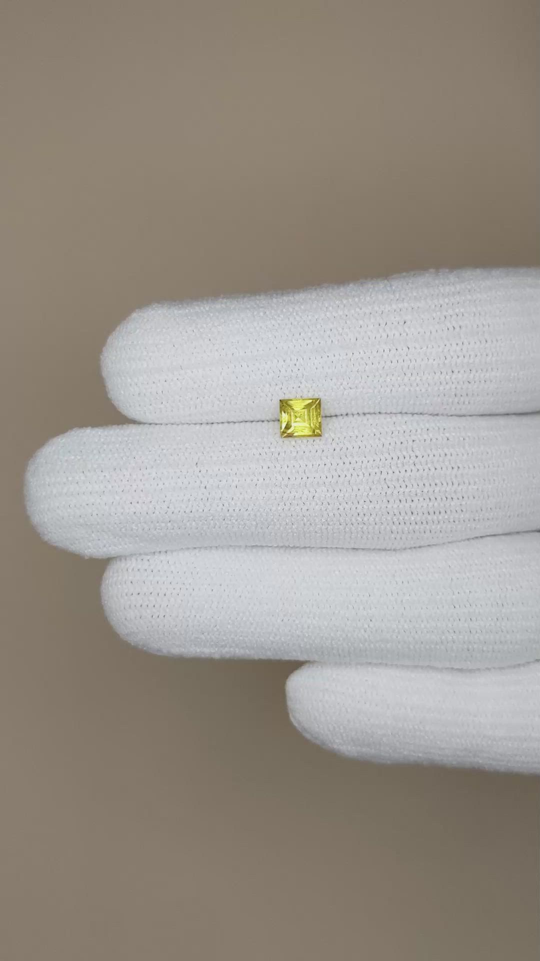 0.78 Ct. Yellow Sapphire from Ceylon (Sri Lanka) Size Video