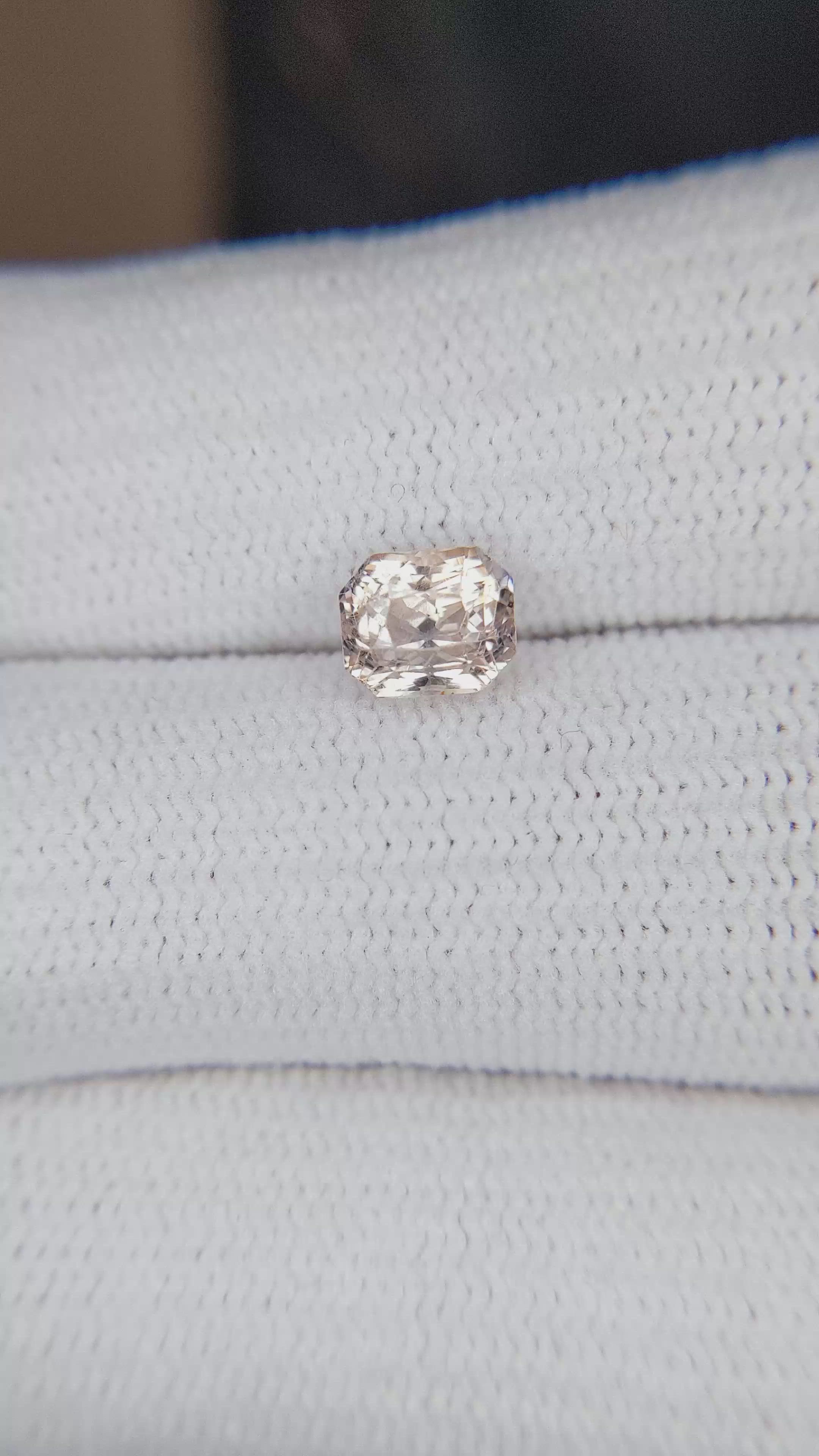 1.48 Ct. Peach Sapphire from Ceylon (Sri Lanka) Size Video