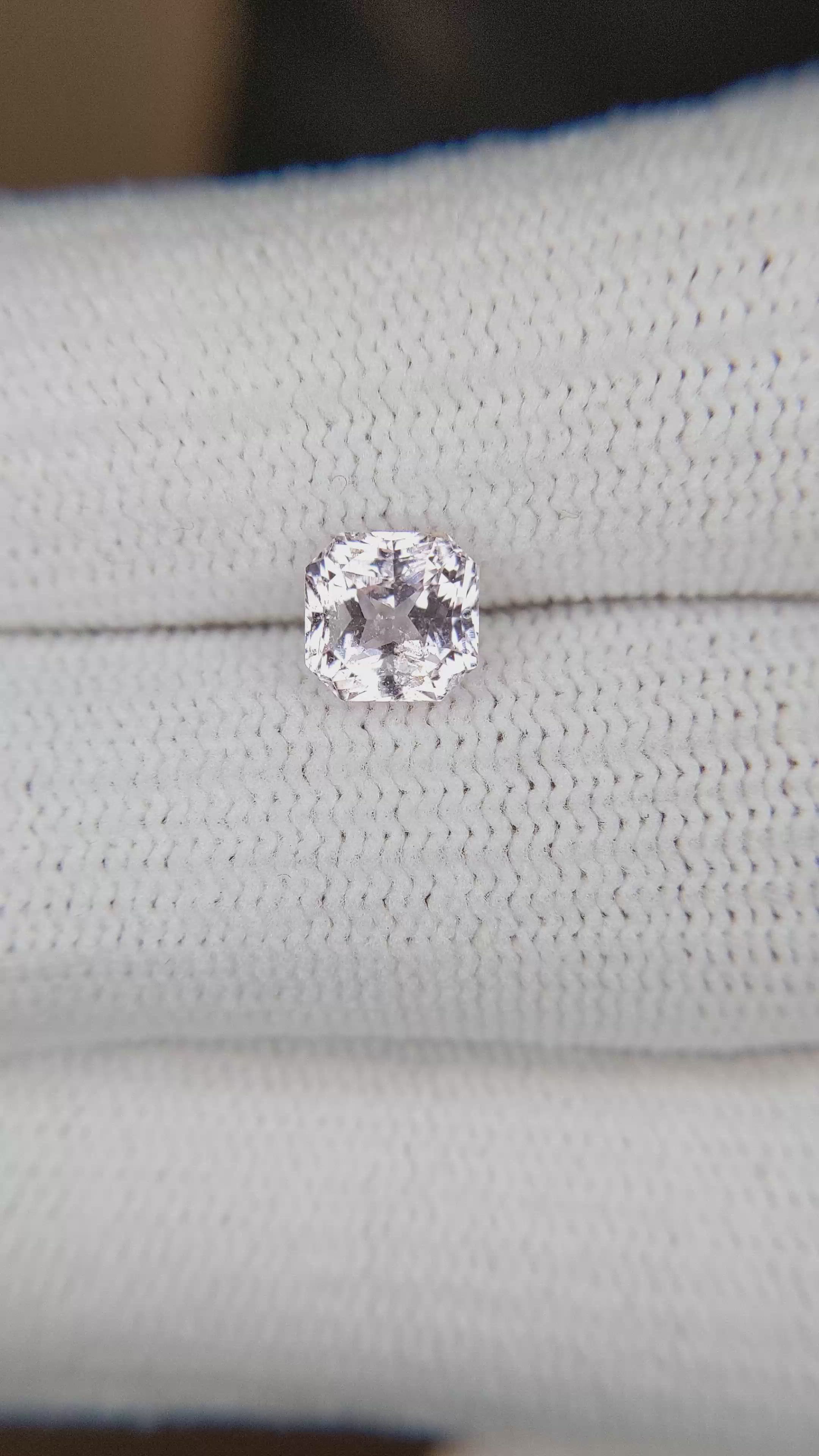 1.45 Ct. Peach Sapphire from Ceylon (Sri Lanka) Size Video