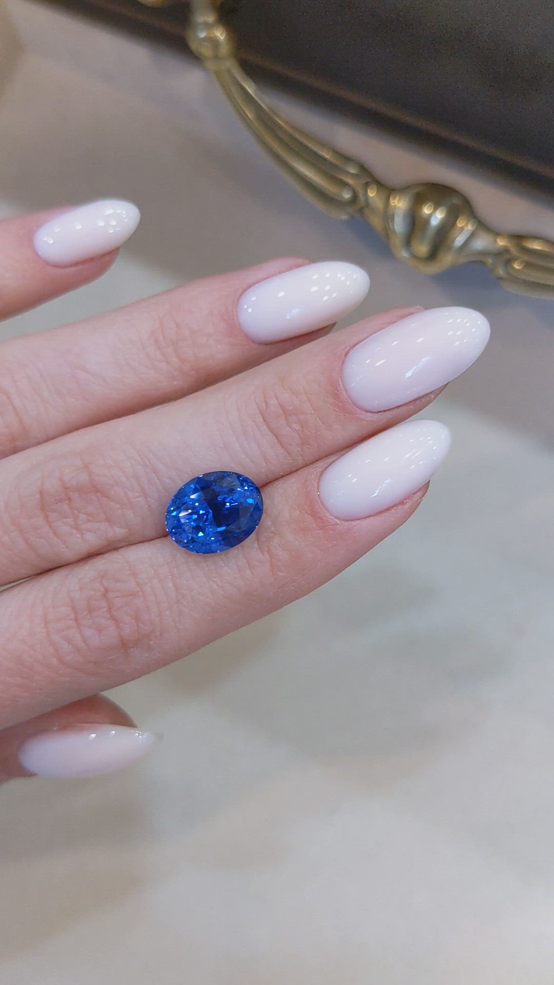 7.28 Ct. Blue Sapphire from Ceylon (Sri Lanka) Size Video