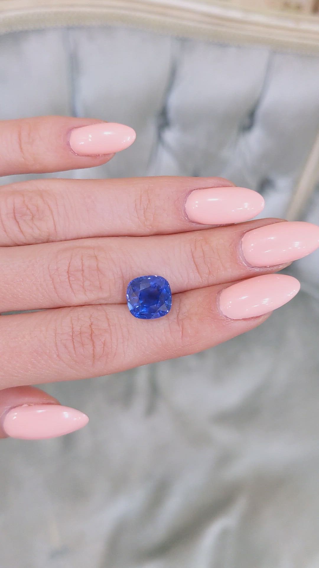 6.08 Ct. Blue Sapphire from Ceylon (Sri Lanka) Size Video