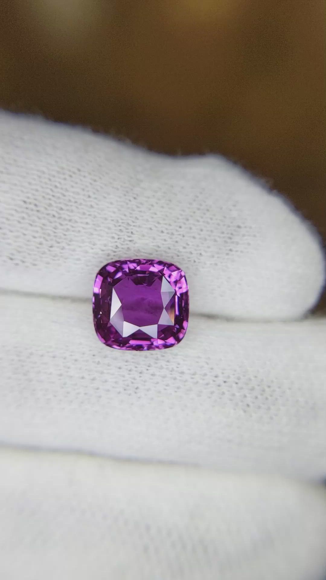 3.54 Ct. Purple Sapphire from Madagascar Size Video