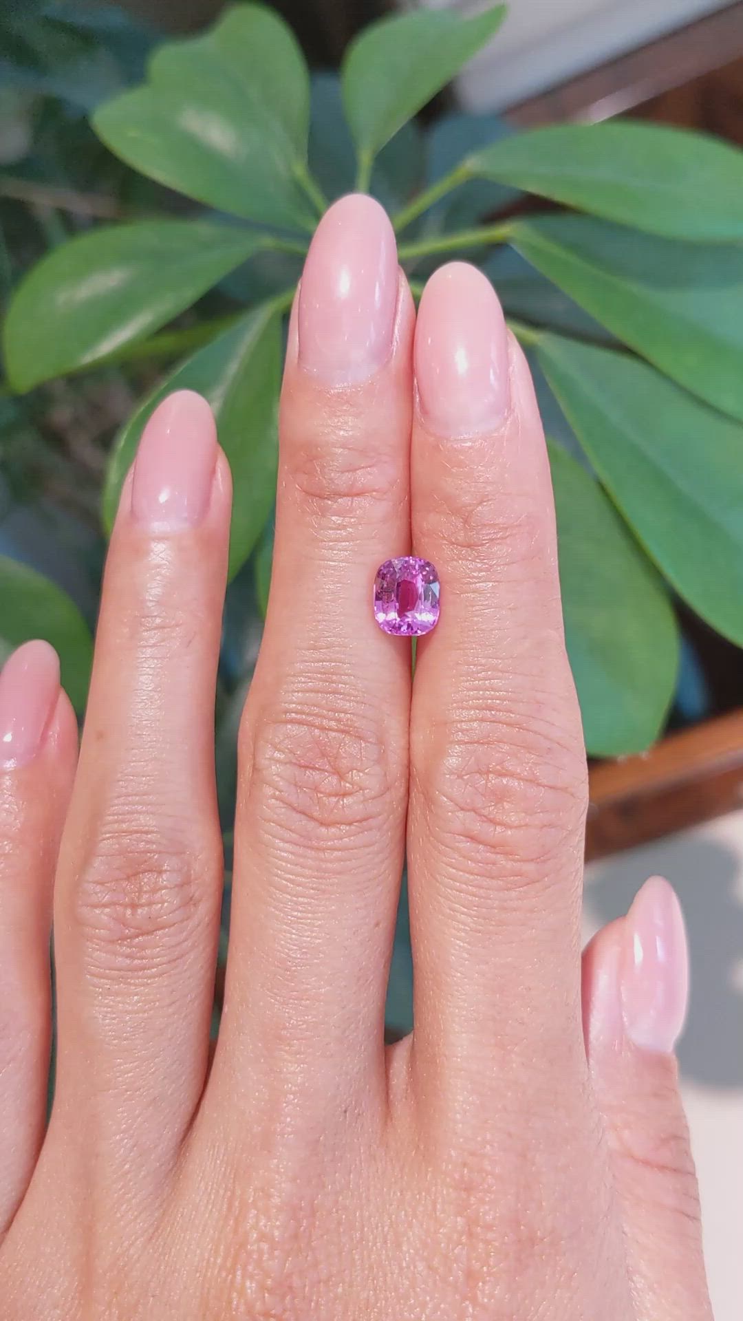 2.06 Ct. Pink Sapphire from Ceylon (Sri Lanka) Size Video