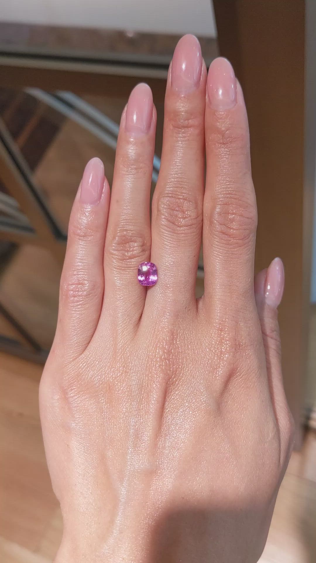 2.06 Ct. Pink Sapphire from Ceylon (Sri Lanka) Size Video