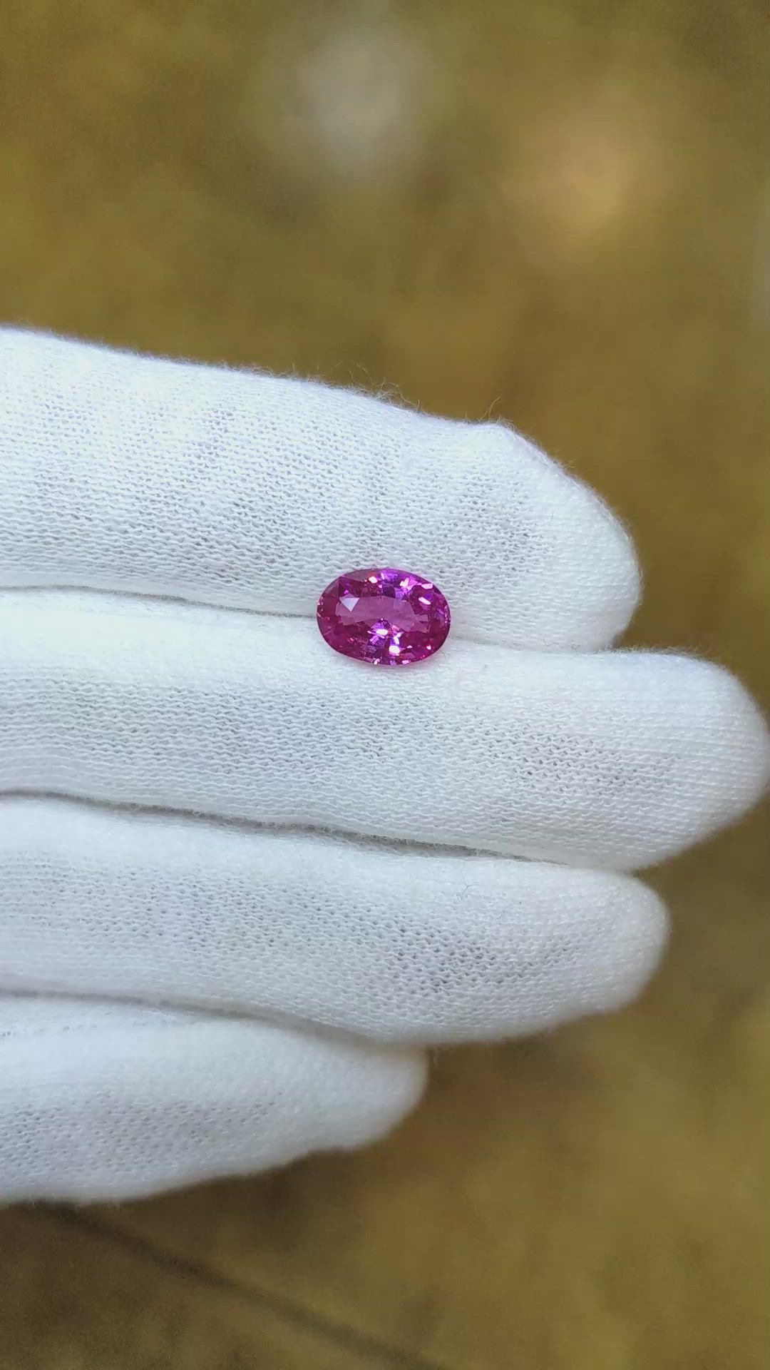 2.10 Ct. Pink Sapphire from Ceylon (Sri Lanka) Size Video