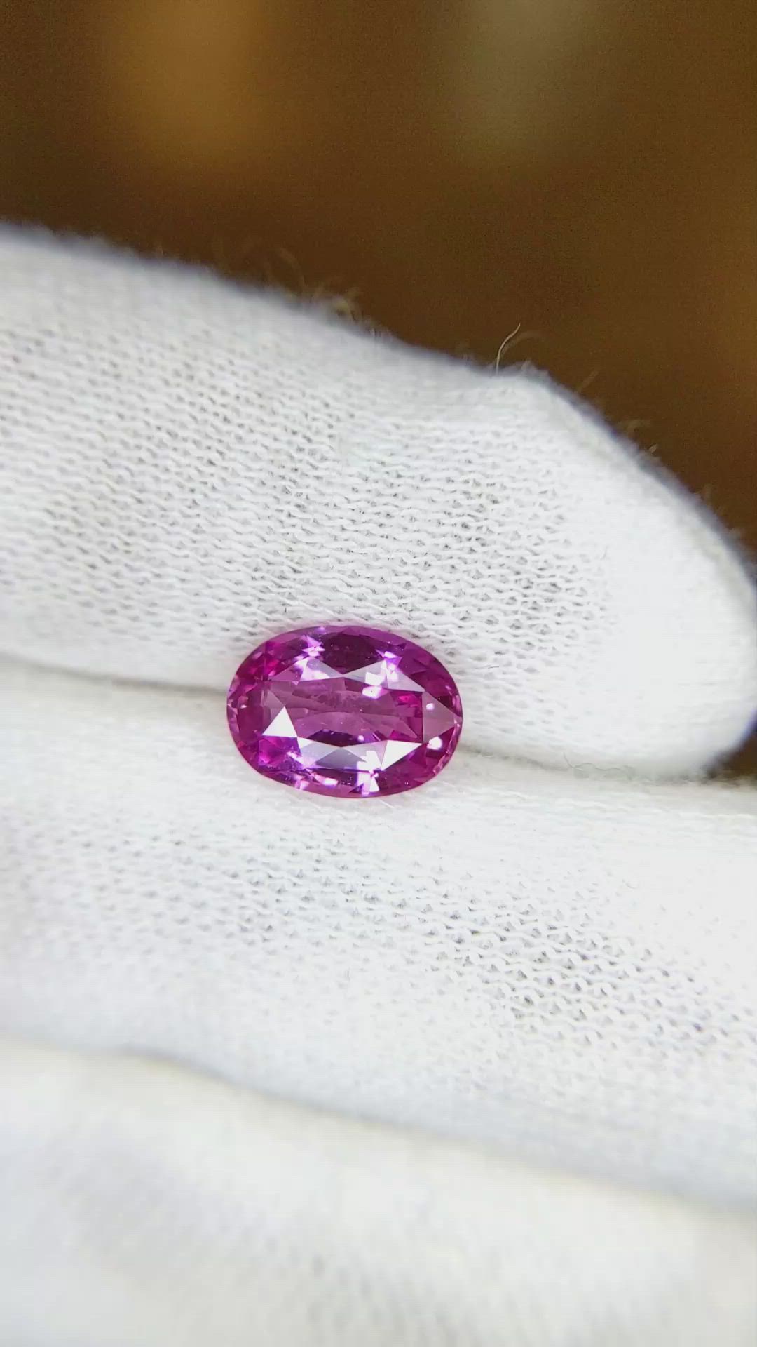 2.10 Ct. Pink Sapphire from Ceylon (Sri Lanka) Size Video