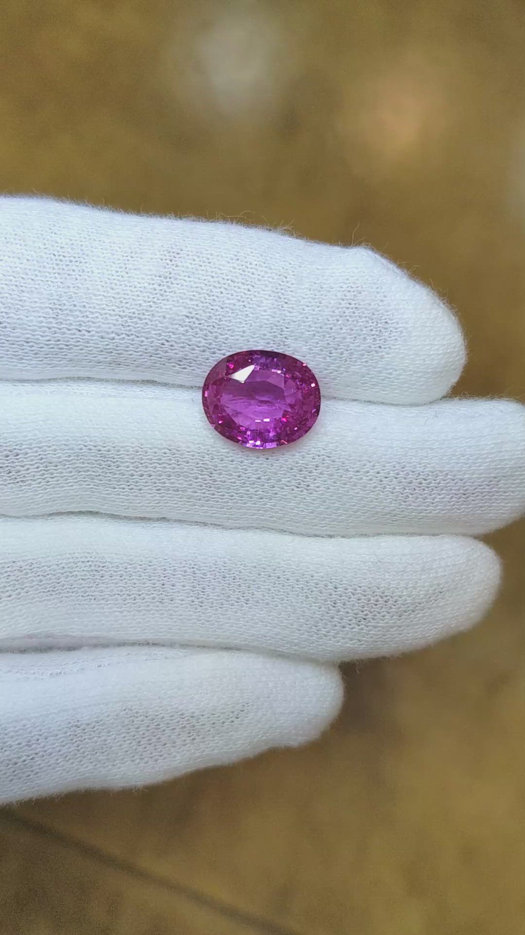 5.04 Ct. Pink Sapphire from Madagascar Size Video