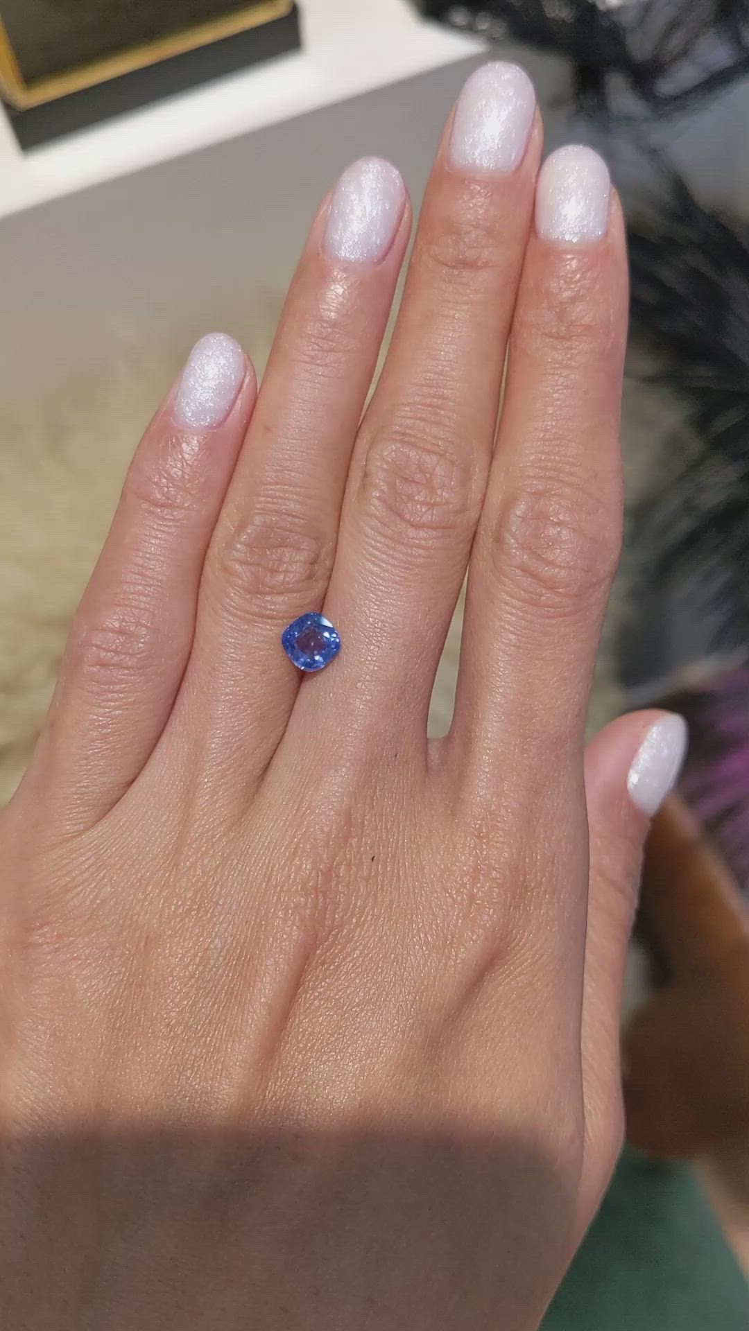 1.31 Ct. Blue Sapphire from Ceylon (Sri Lanka) Size Video