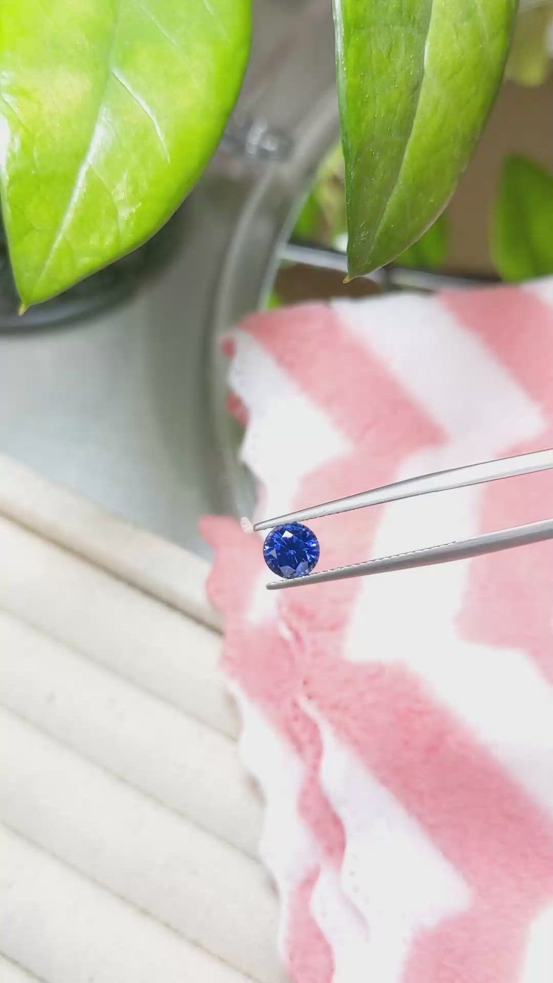 1.36 Ct. Blue Sapphire from Ceylon (Sri Lanka) Size Video