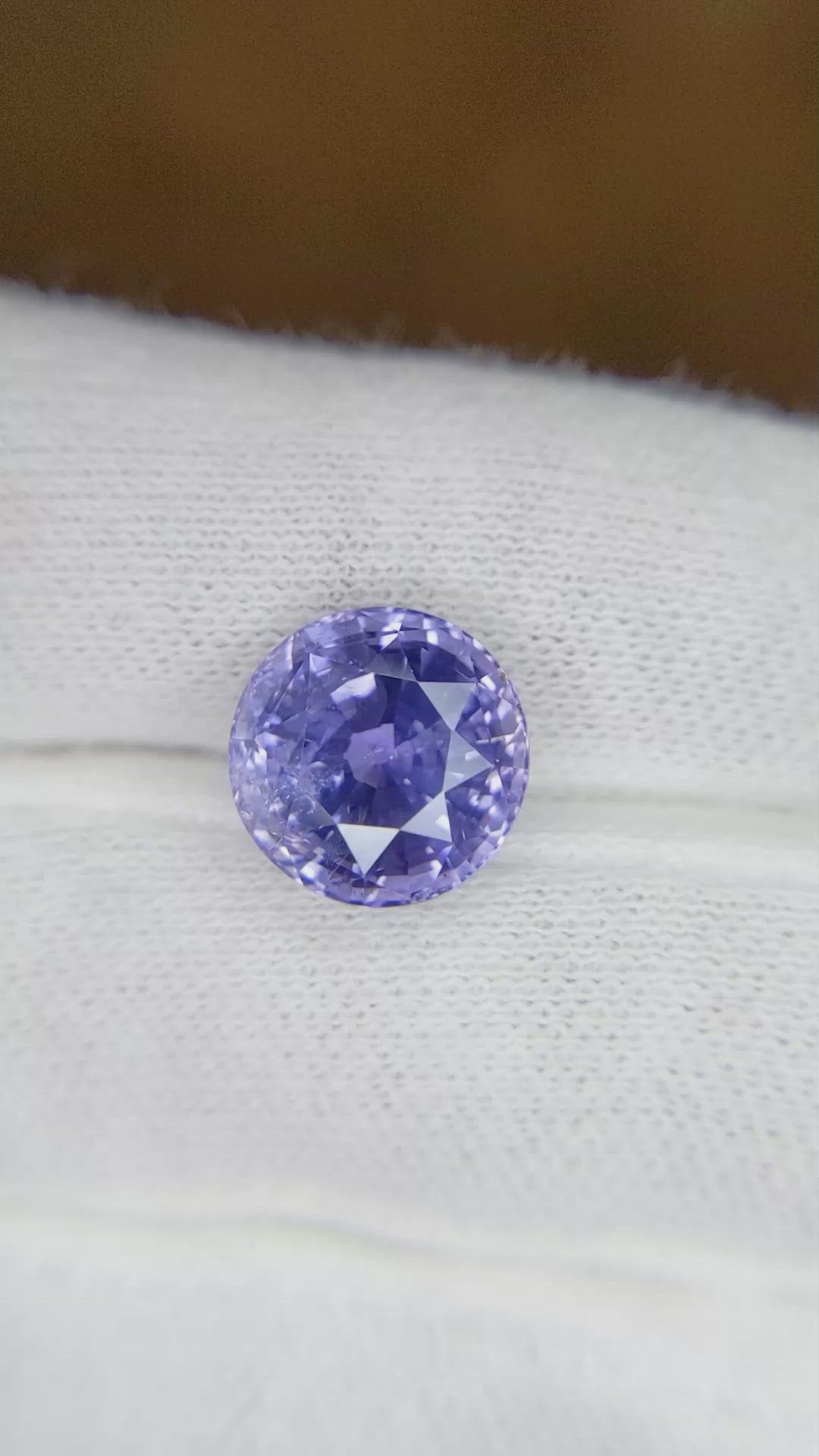 7.78 Ct. Violet Sapphire from Ceylon (Sri Lanka) Size Video