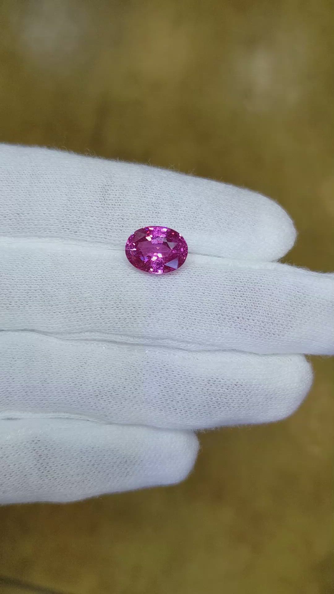 3.94 Ct. Pink Sapphire from Madagascar Size Video