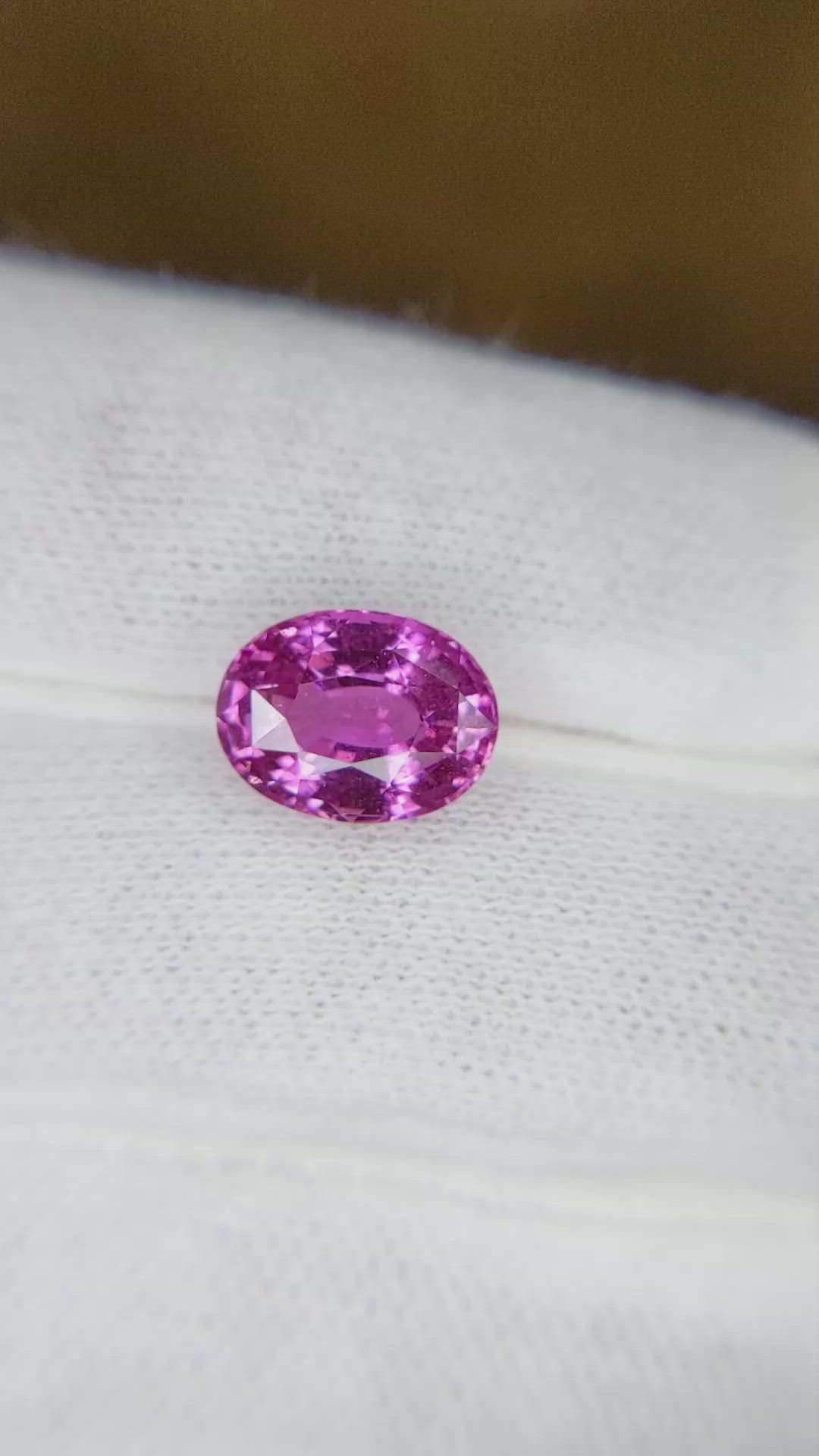3.94 Ct. Pink Sapphire from Madagascar Size Video