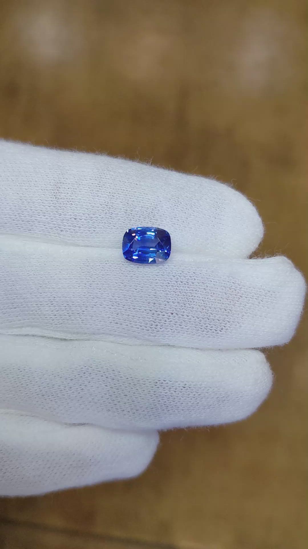 1.86 Ct. Blue Sapphire from Ceylon (Sri Lanka) Size Video