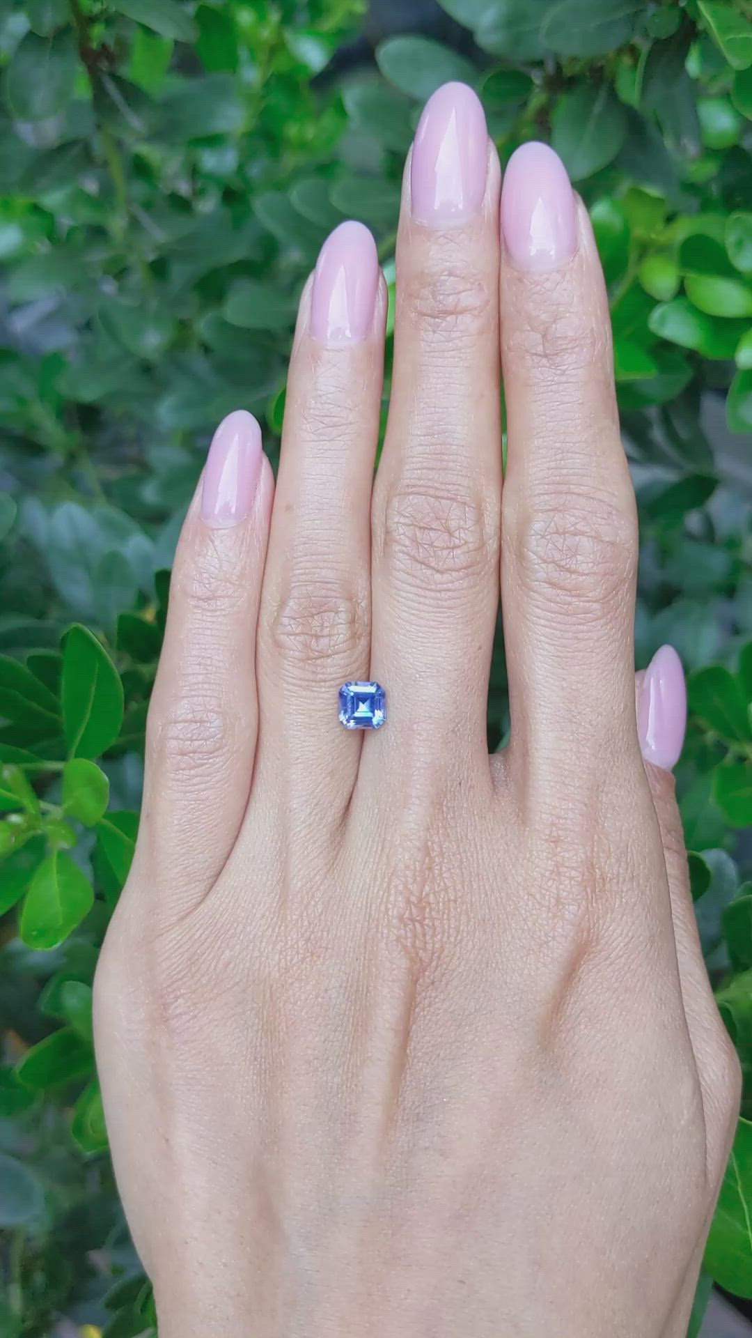 1.23 Ct. Blue Sapphire from Ceylon (Sri Lanka) Size Video