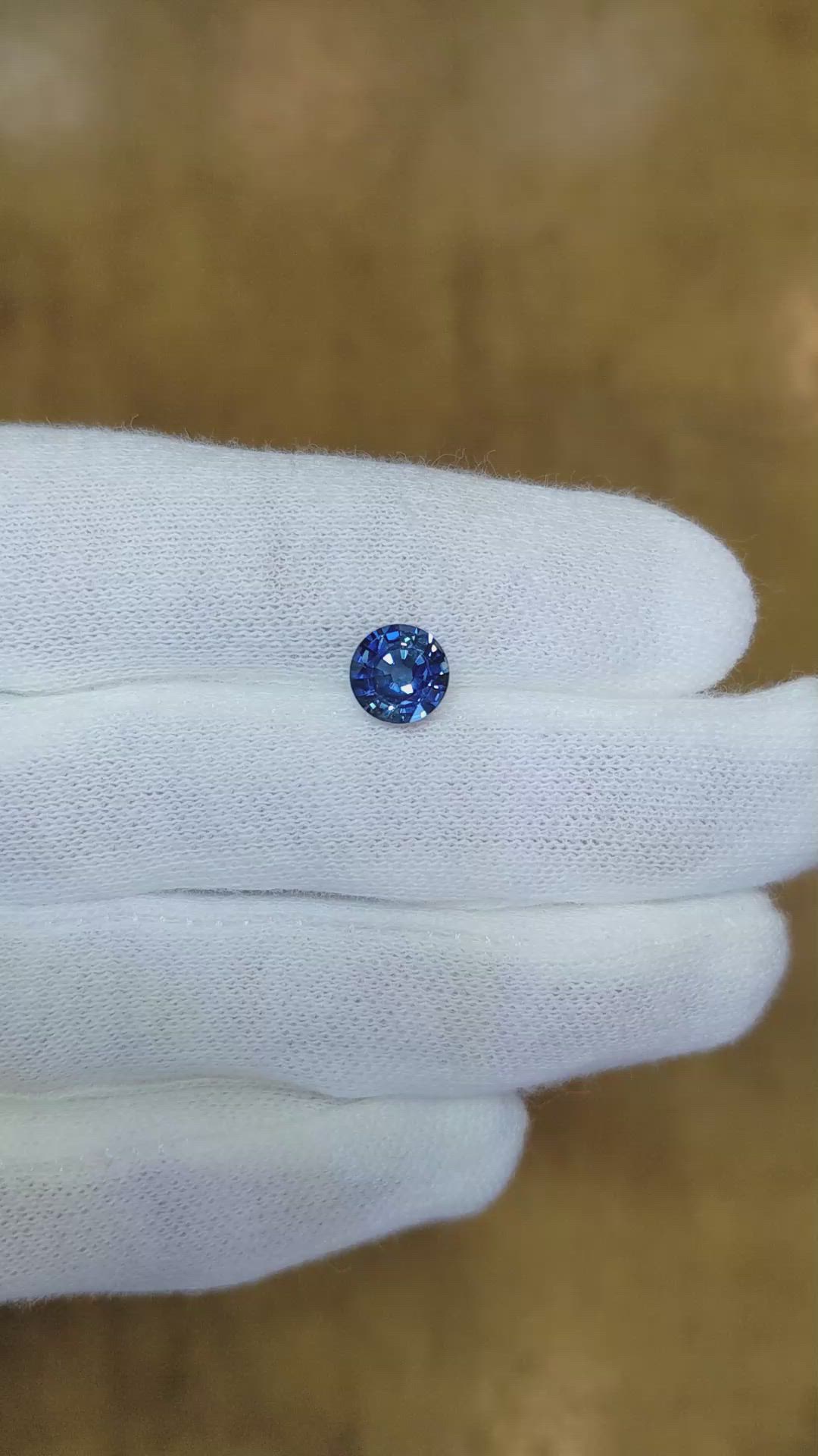 1.44 Ct. Blue Sapphire from Ceylon (Sri Lanka) Size Video